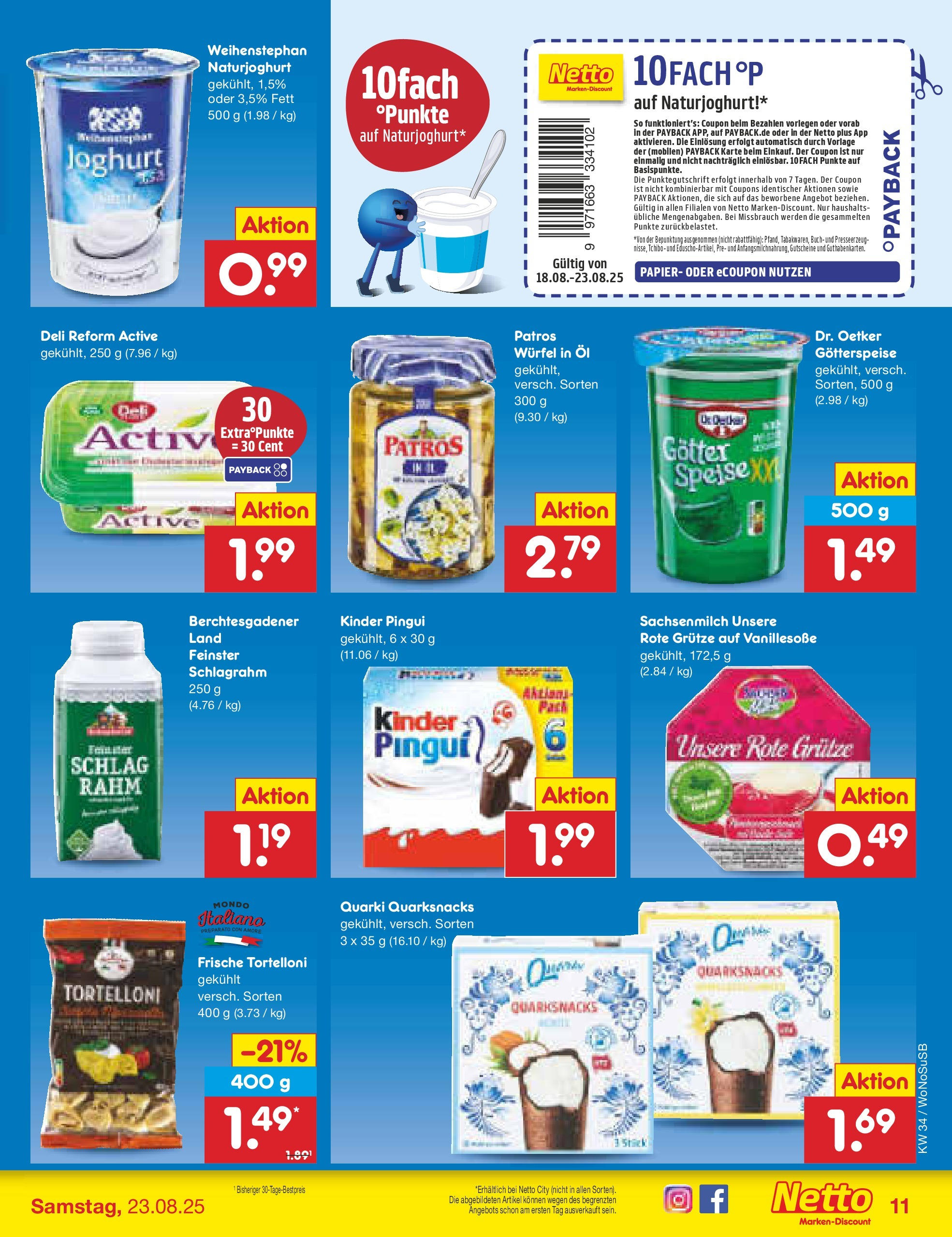 Netto Marken-Discount prospekt Frankfurt am Main	 (ab 18.08.2025) » Angebote | Seite: 11 | Produkte: Öl, Patros, Deli reform