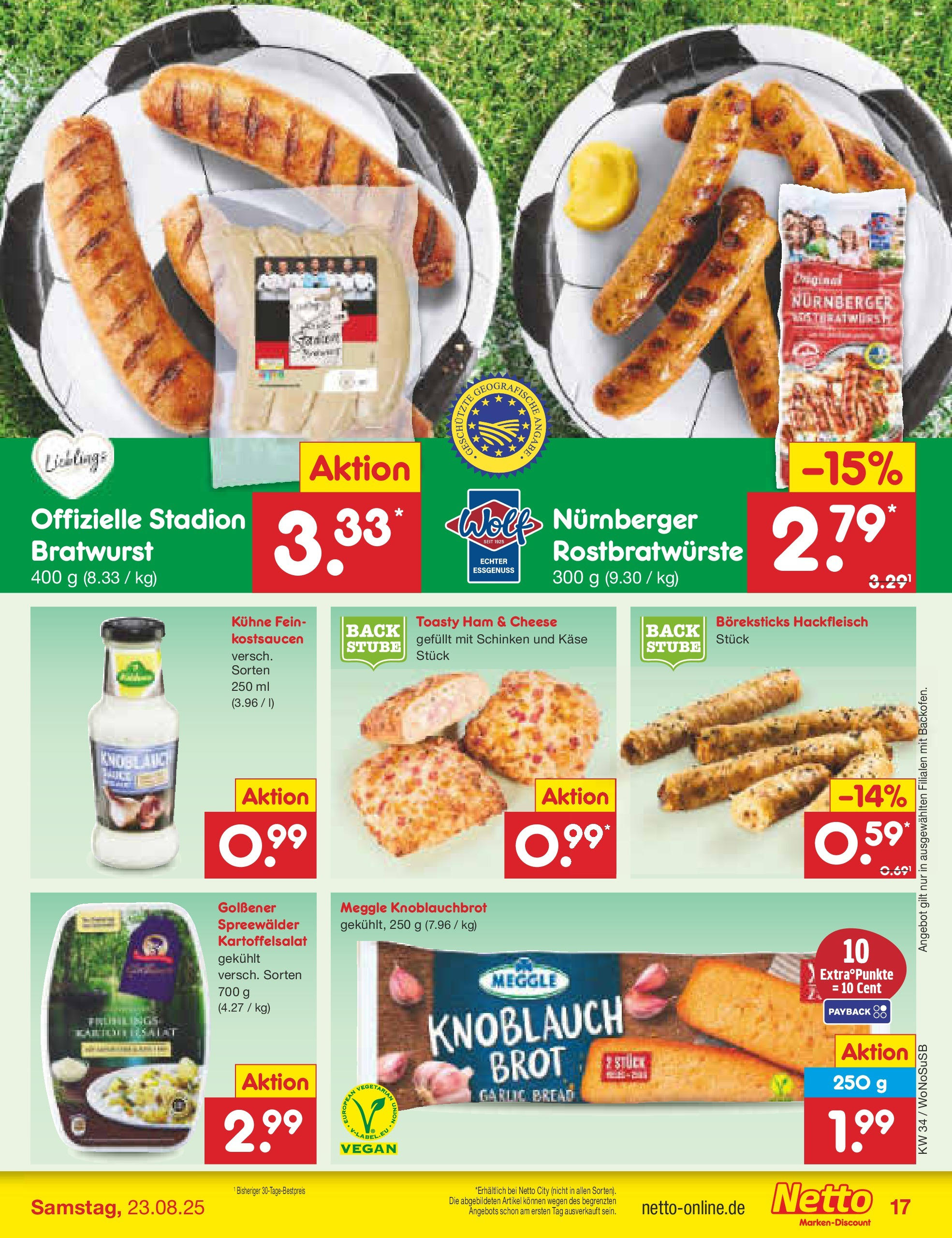 Netto Marken-Discount prospekt Frankfurt am Main	 (ab 18.08.2025) » Angebote | Seite: 21 | Produkte: Käse, Bratwurst, Brot, Schinken