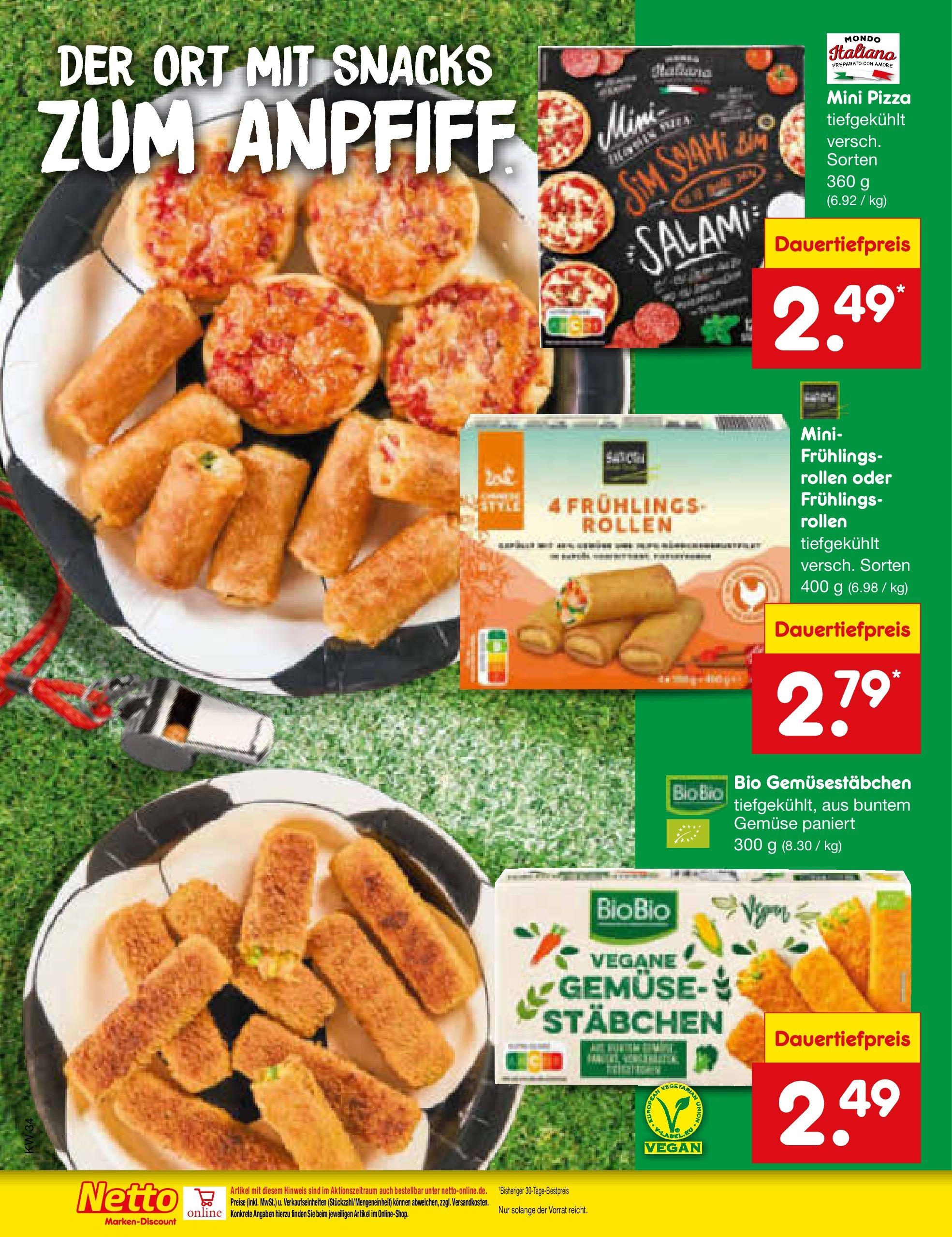 Netto Marken-Discount prospekt Düsseldorf-Rath	 (ab 18.08.2025) » Angebote | Seite: 26 | Produkte: Gemüse, Salami, Pizza