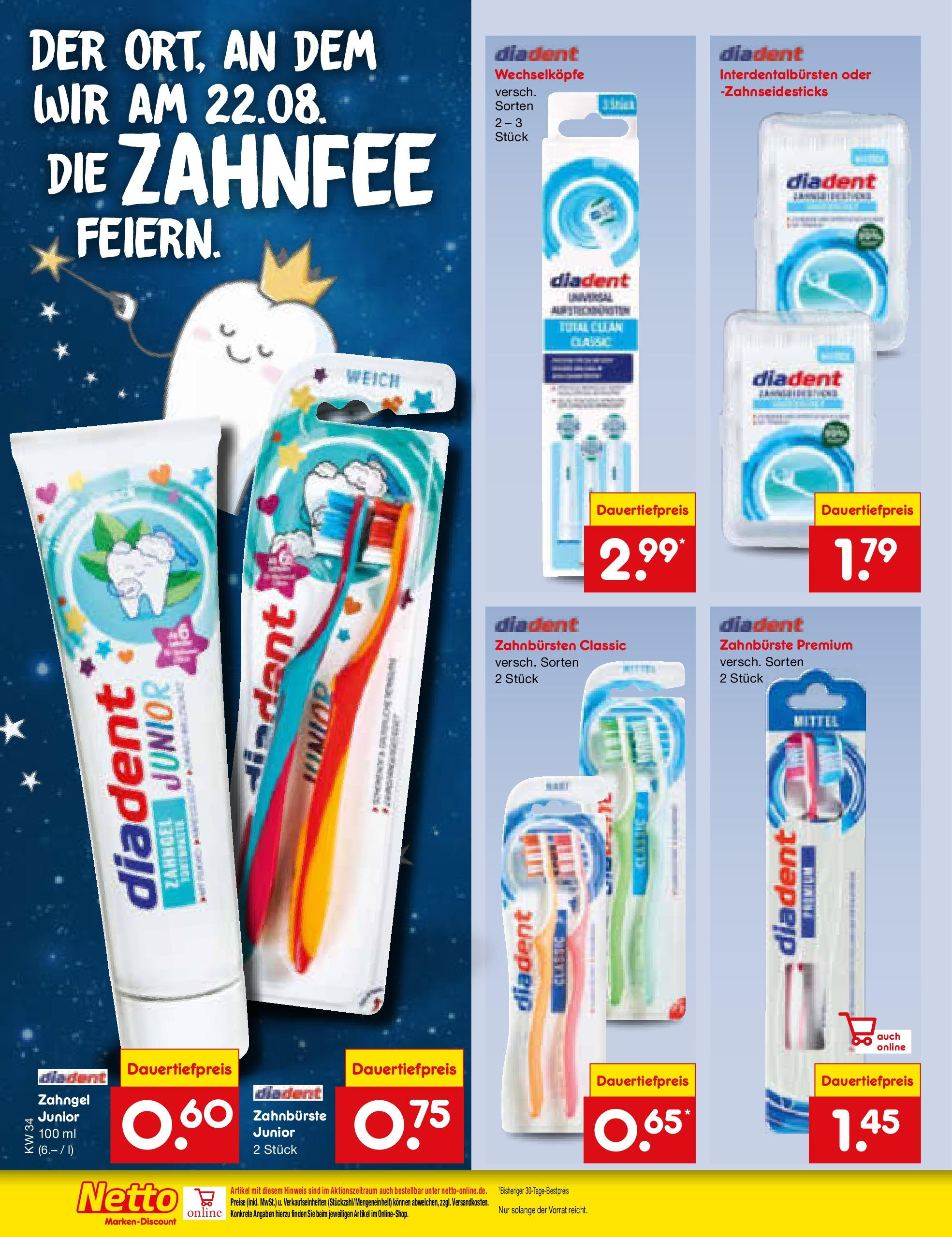 Netto Marken-Discount prospekt Düsseldorf-Rath	 (ab 18.08.2025) » Angebote | Seite: 38 | Produkte: Zahnbürste