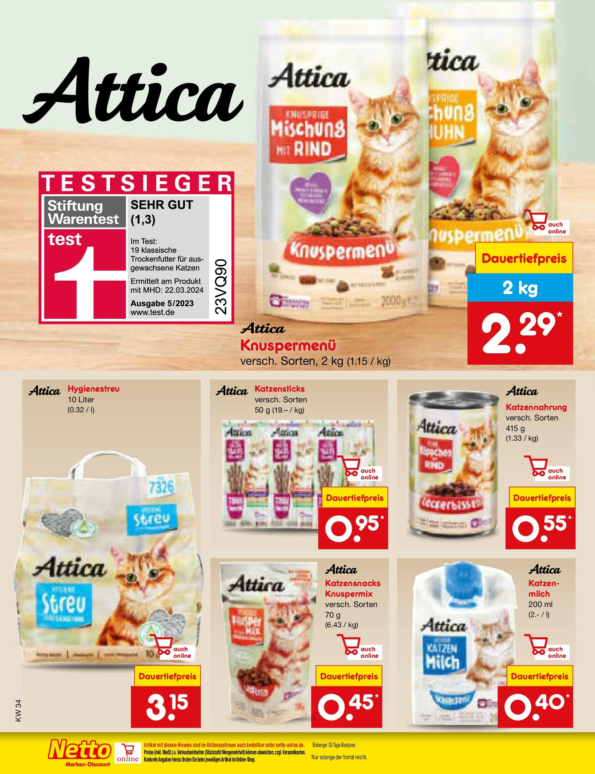 Netto Marken-Discount prospekt Düsseldorf-Rath	 (ab 18.08.2025) » Angebote | Seite: 40 | Produkte: Milch