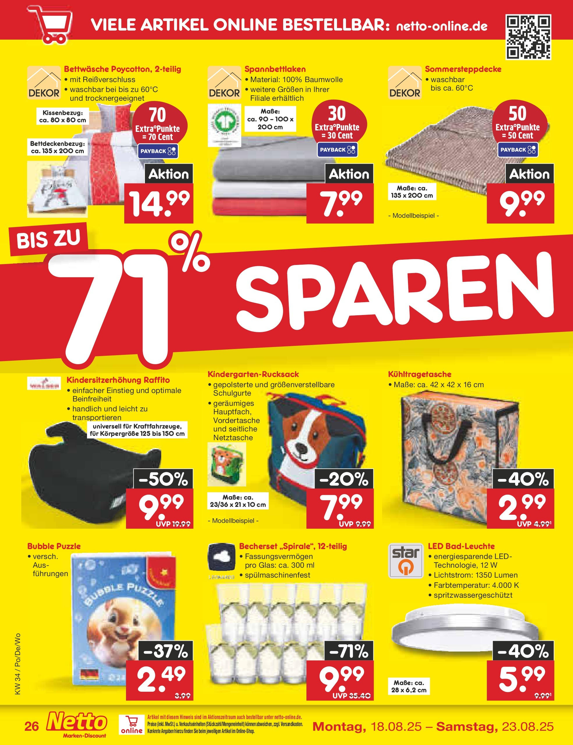 Netto Marken-Discount prospekt Frankfurt am Main	 (ab 18.08.2025) » Angebote | Seite: 46 | Produkte: Bettwäsche