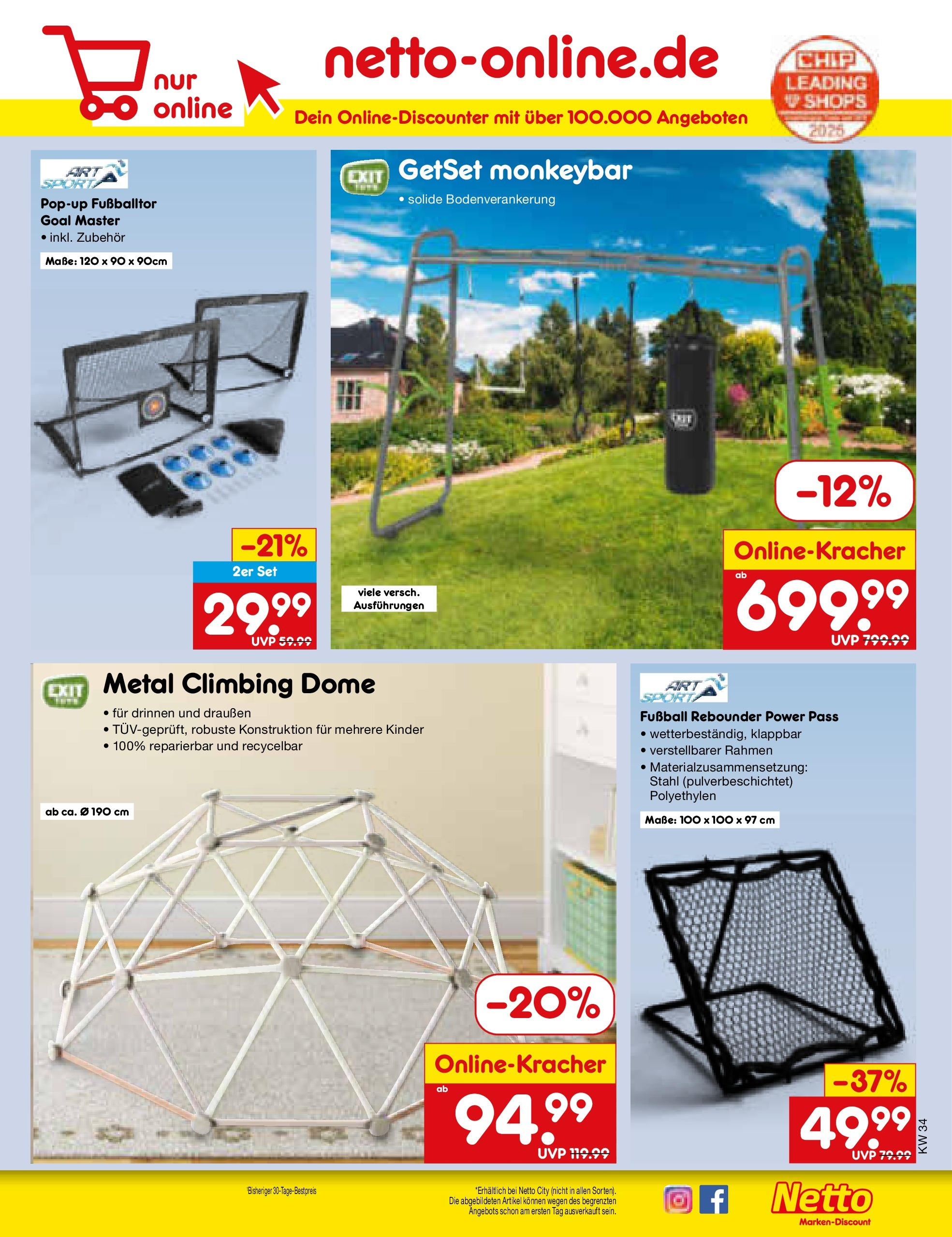 Netto Marken-Discount prospekt Düsseldorf-Rath	 (ab 18.08.2025) » Angebote | Seite: 45 | Produkte: Fußball