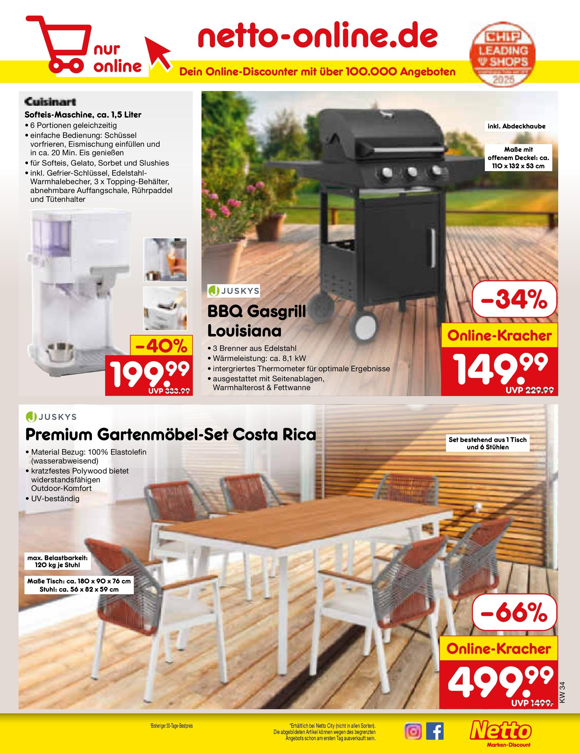 Netto Marken-Discount prospekt Düsseldorf-Rath	 (ab 18.08.2025) » Angebote | Seite: 49 | Produkte: Thermometer, Tisch, Stuhl, Eis