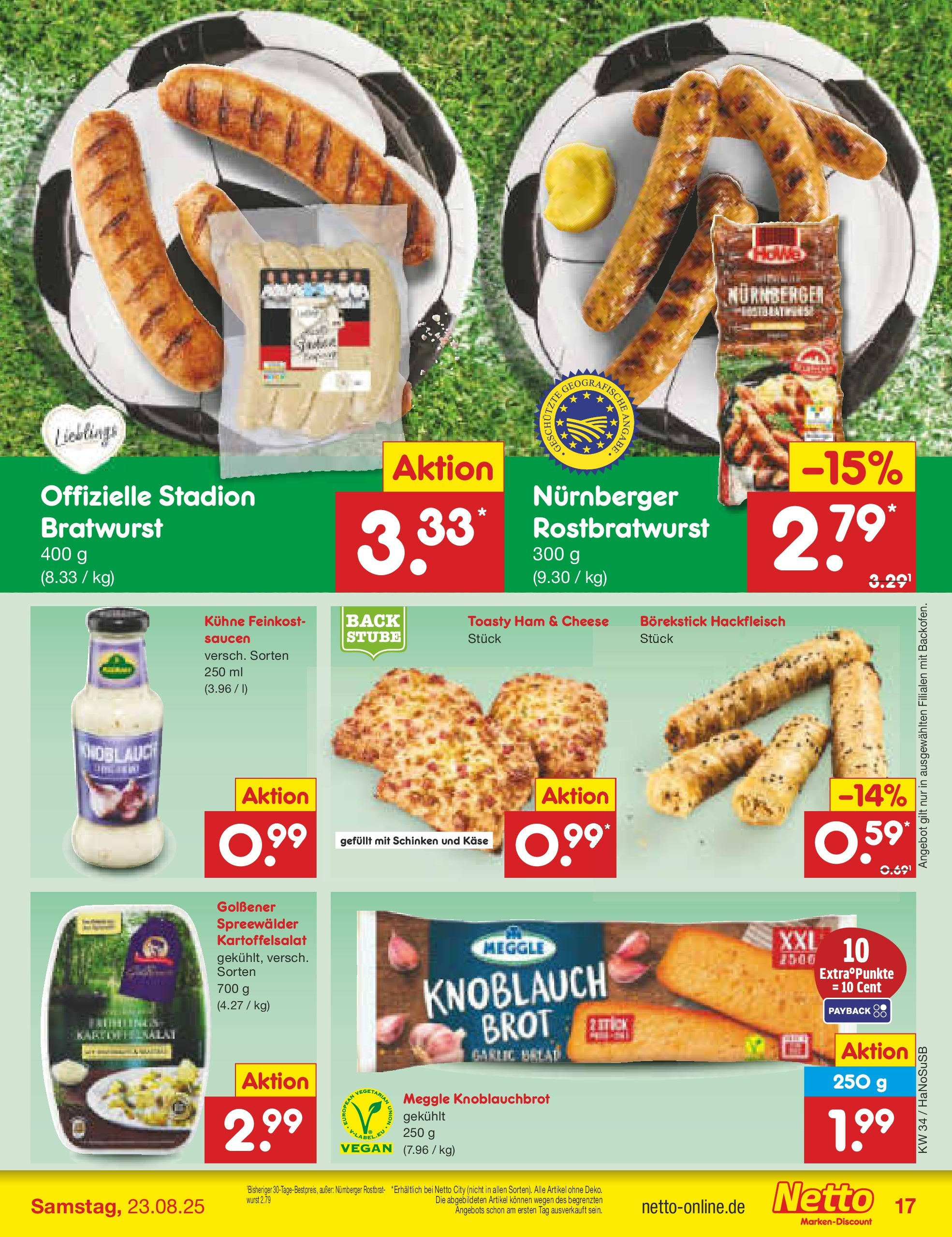 Netto Marken-Discount prospekt Wuppertal	 (ab 18.08.2025) » Angebote | Seite: 21 | Produkte: Bratwurst, Wurst, Brot, Schinken