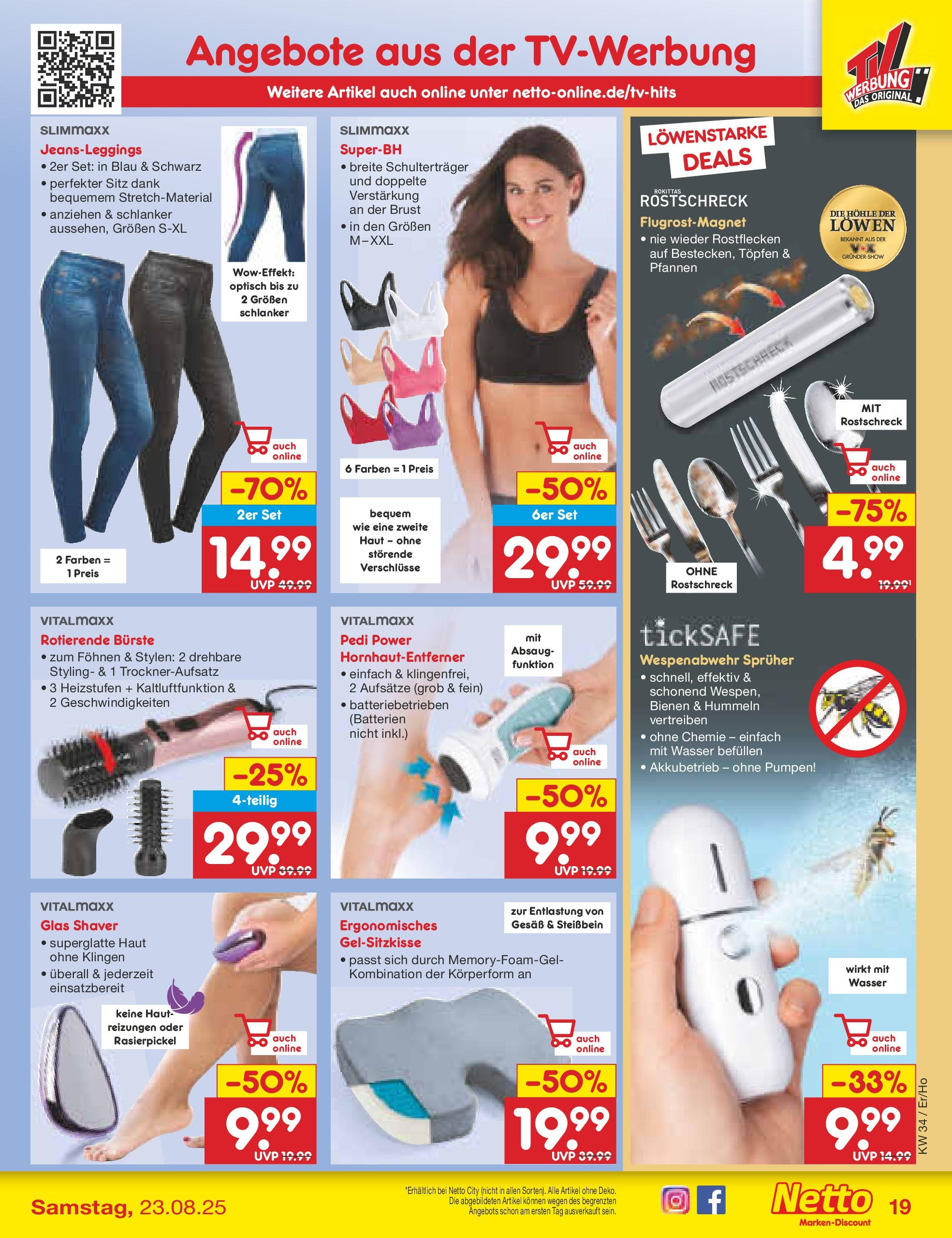 Netto Marken-Discount prospekt Hannover	 (ab 18.08.2025) » Angebote | Seite: 33 | Produkte: Batterien, Bürste, Wasser