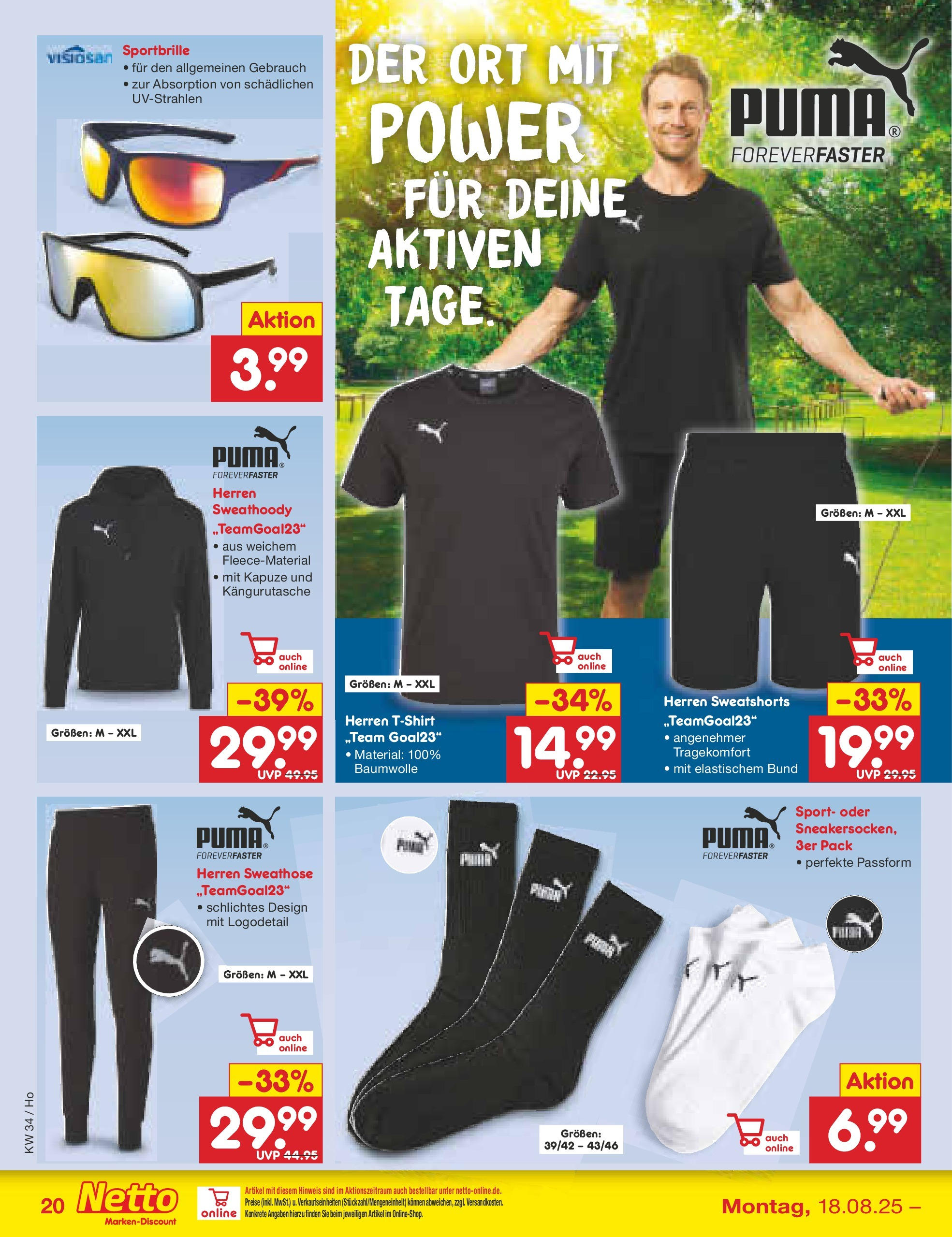 Netto Marken-Discount prospekt Hannover	 (ab 18.08.2025) » Angebote | Seite: 38 | Produkte: Sweathose, Sweatshorts