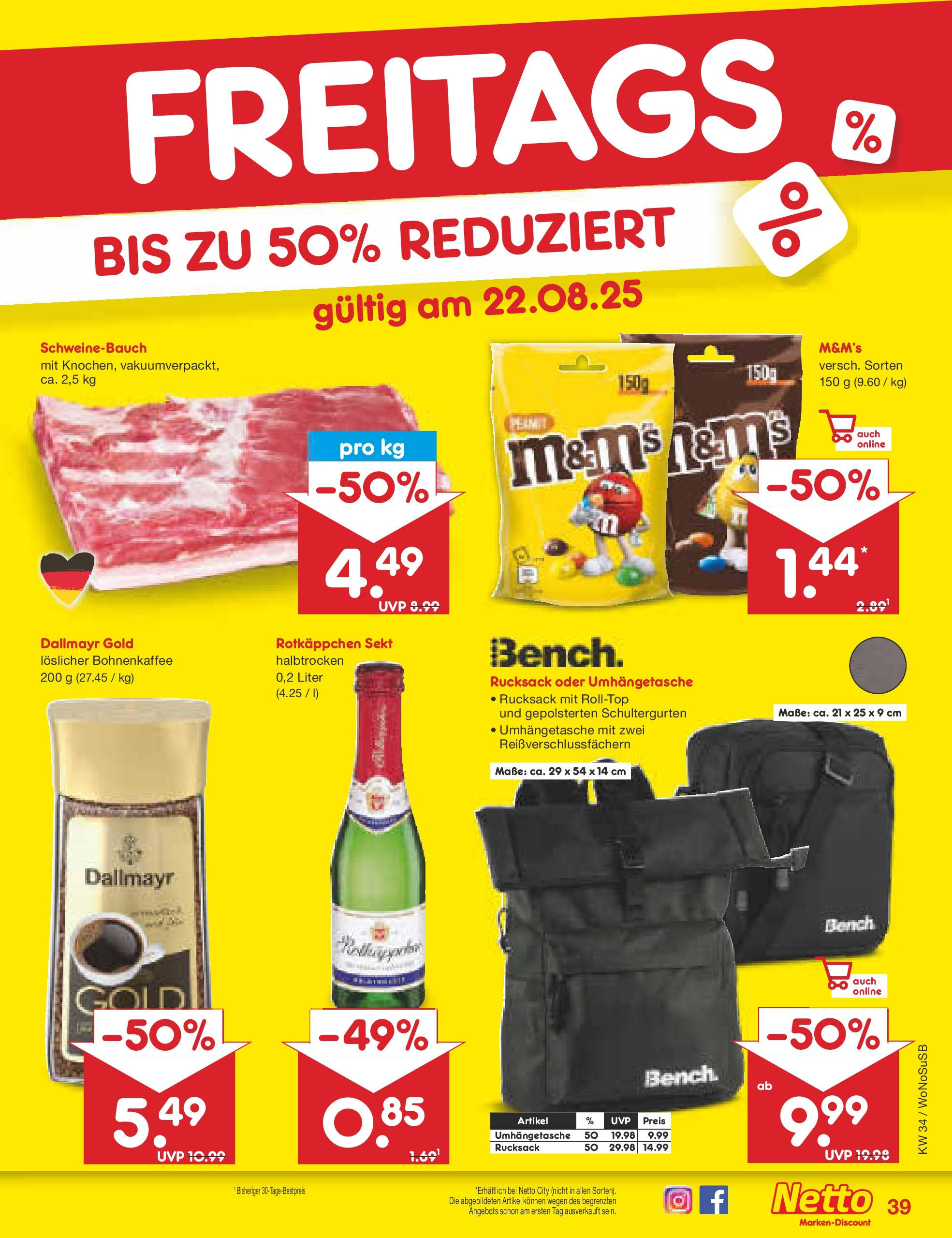 Netto Marken-Discount prospekt Frankfurt am Main	 (ab 18.08.2025) » Angebote | Seite: 63 | Produkte: Rotkappchen sekt, Sekt, Rotkäppchen, Rucksack