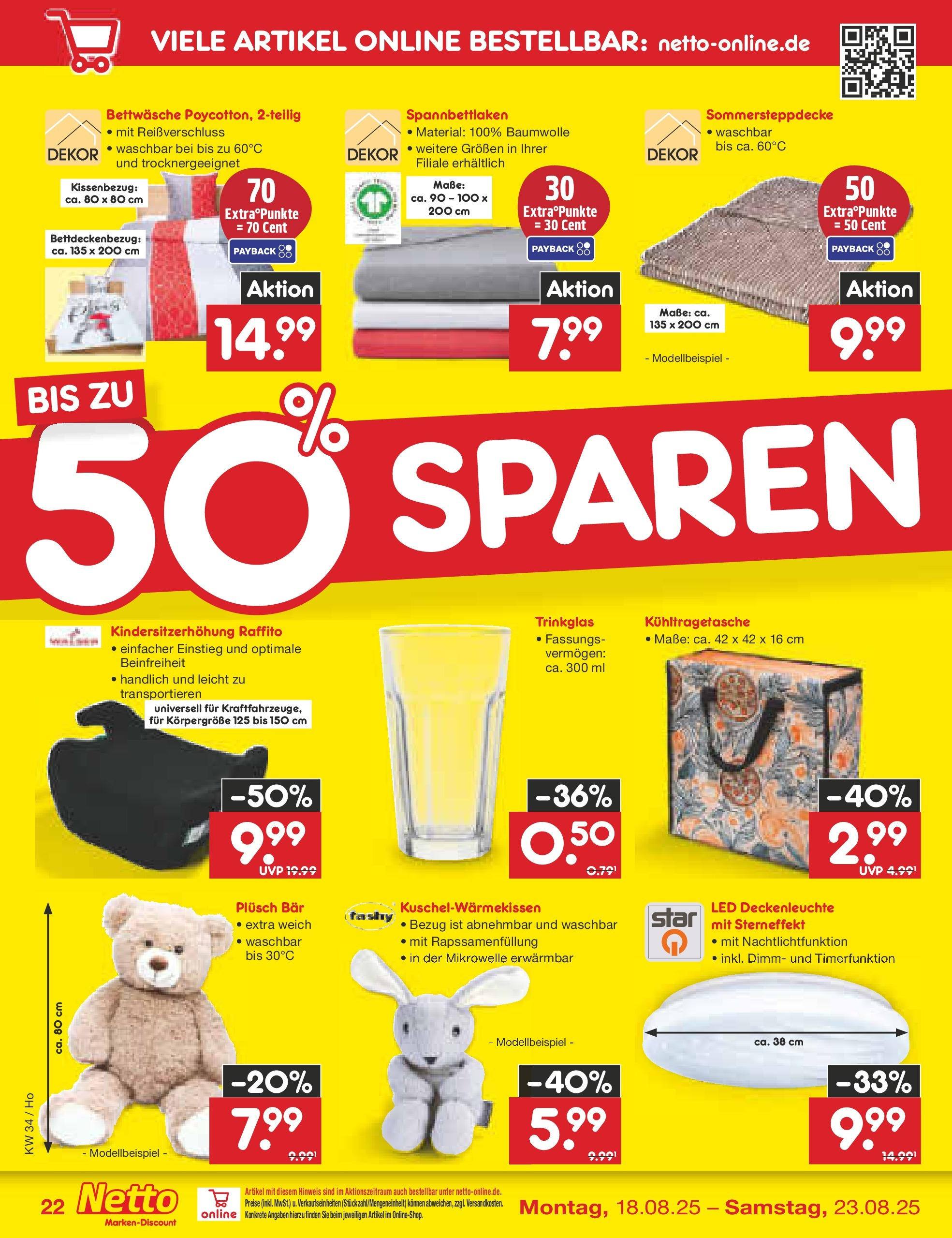 Netto Marken-Discount prospekt Hannover	 (ab 18.08.2025) » Angebote | Seite: 42 | Produkte: Mikrowelle, Bettwäsche