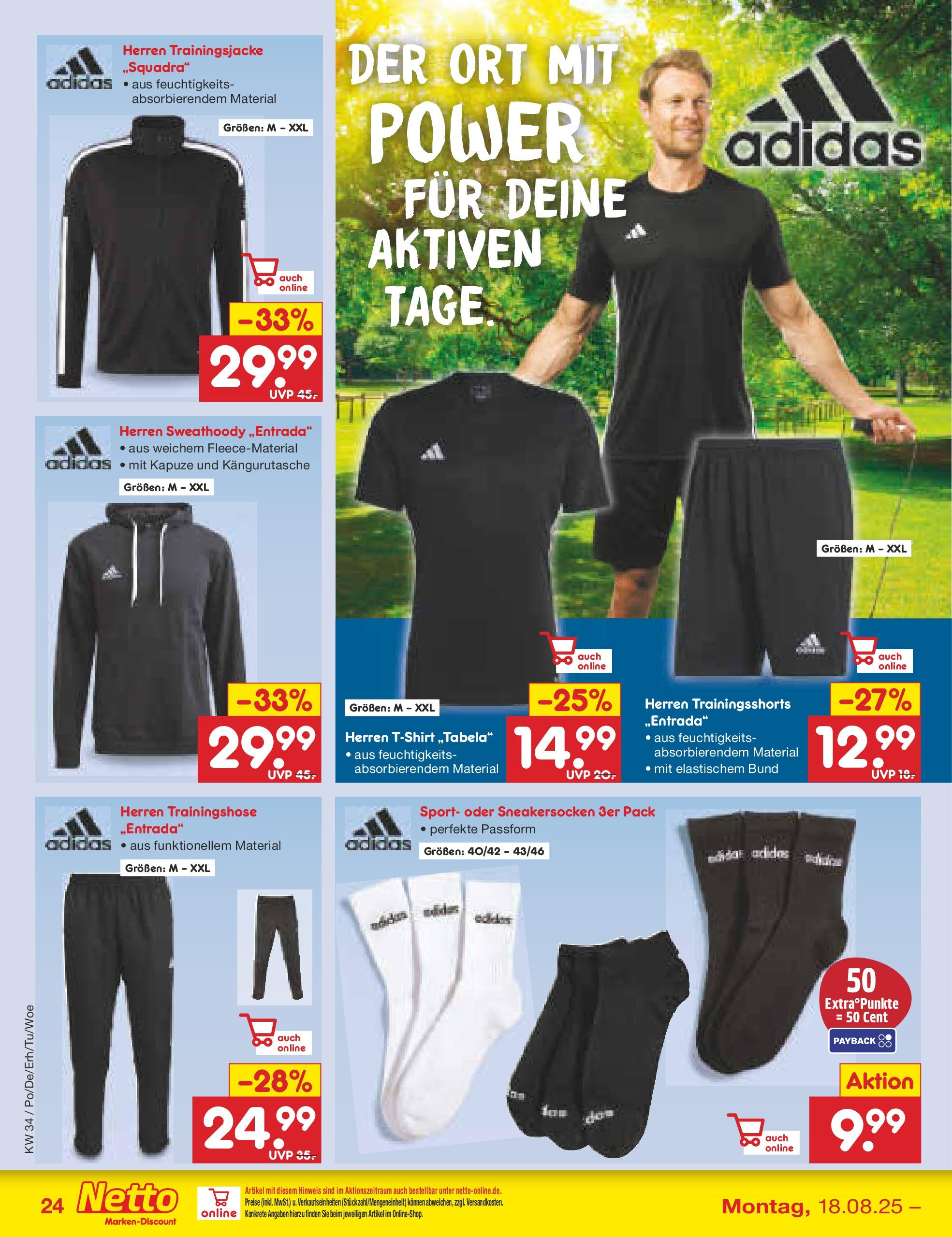 Netto Marken-Discount prospekt Amberg	 (ab 18.08.2025) » Angebote | Seite: 38 | Produkte: Trainingsjacke, Trainingshose