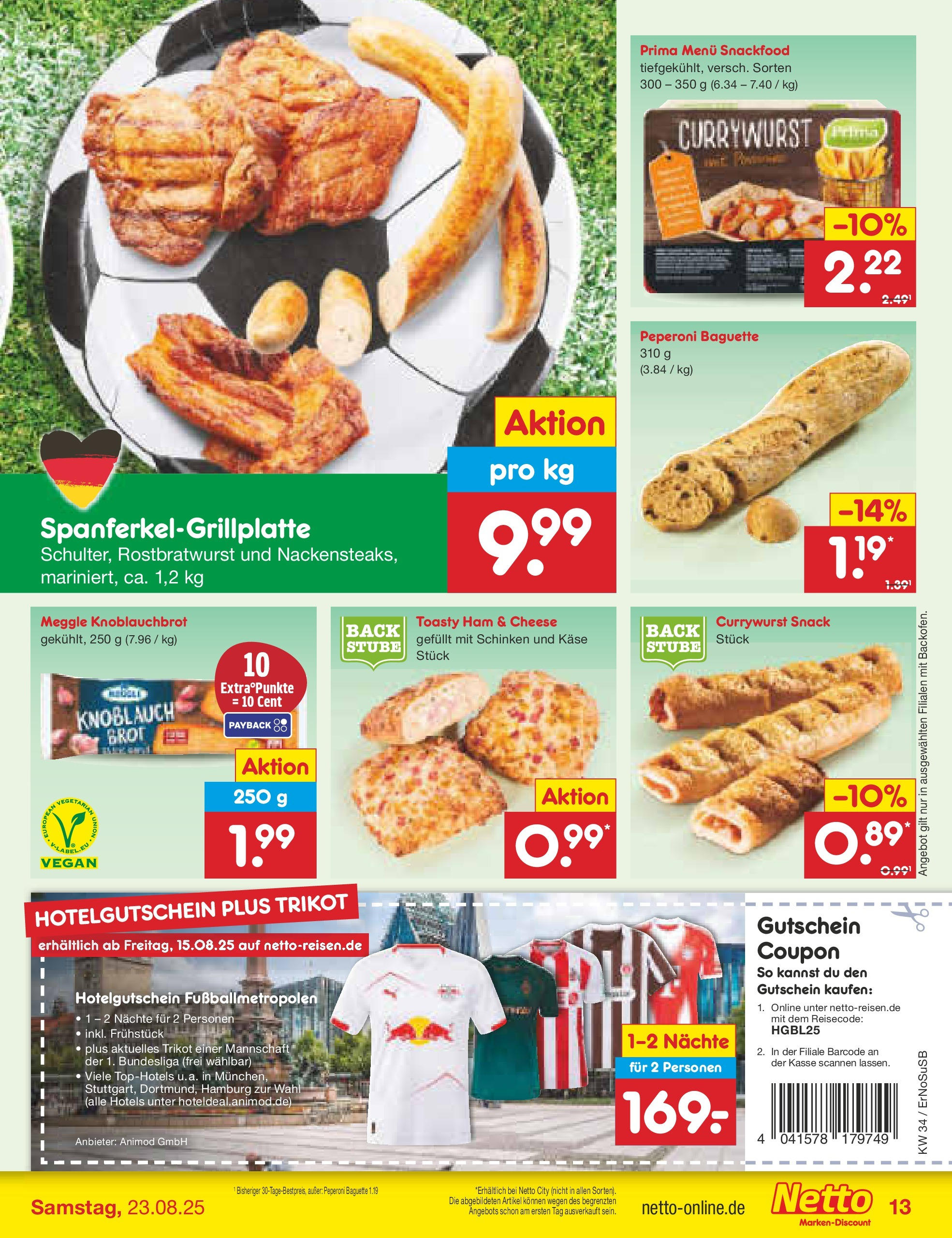 Netto Marken-Discount prospekt Erfurt	 (ab 18.08.2025) » Angebote | Seite: 17 | Produkte: Käse, Baguette, Knoblauch, Brot