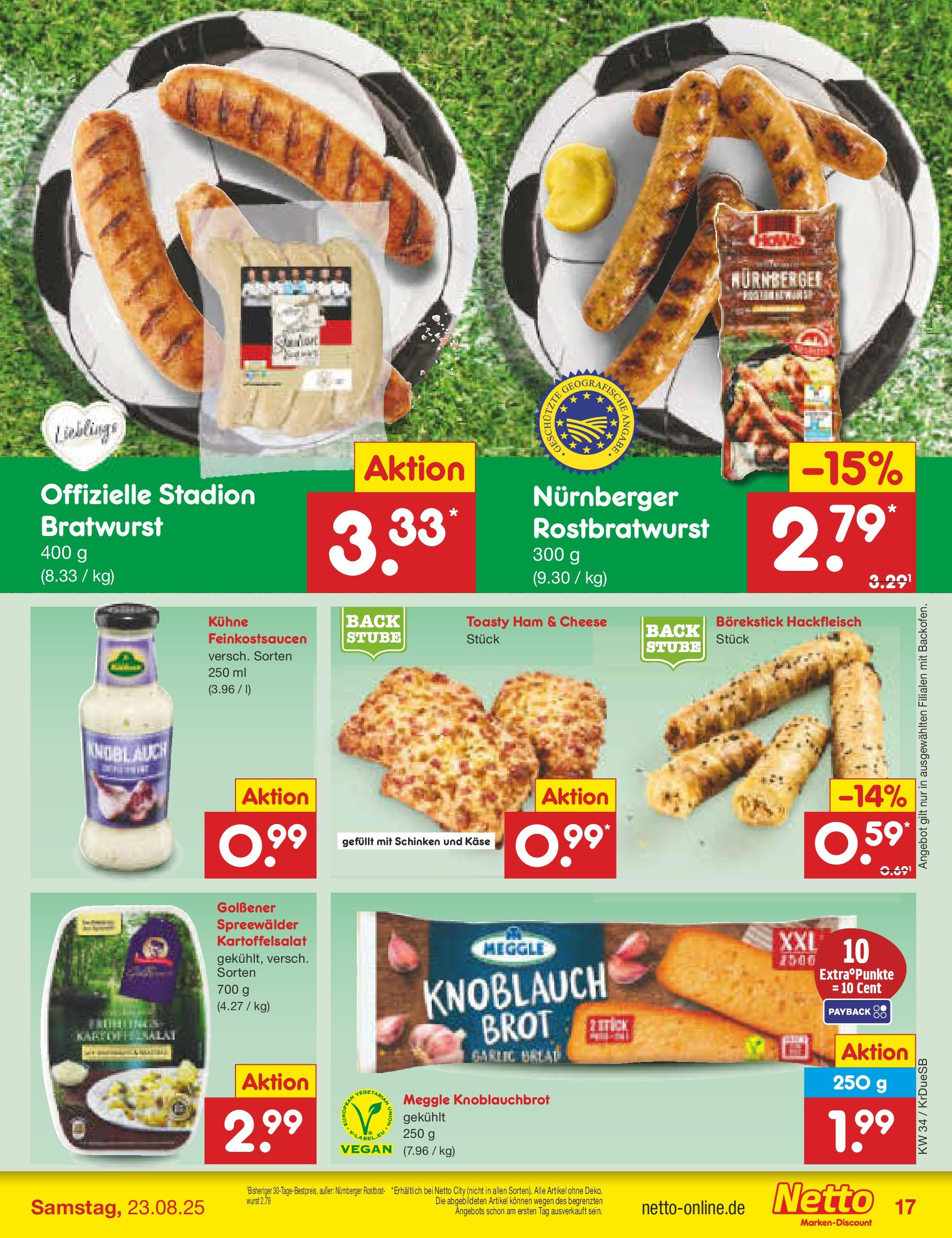 Netto Marken-Discount prospekt Düsseldorf-Rath	 (ab 18.08.2025) » Angebote | Seite: 21 | Produkte: Käse, Bratwurst, Brot, Schinken