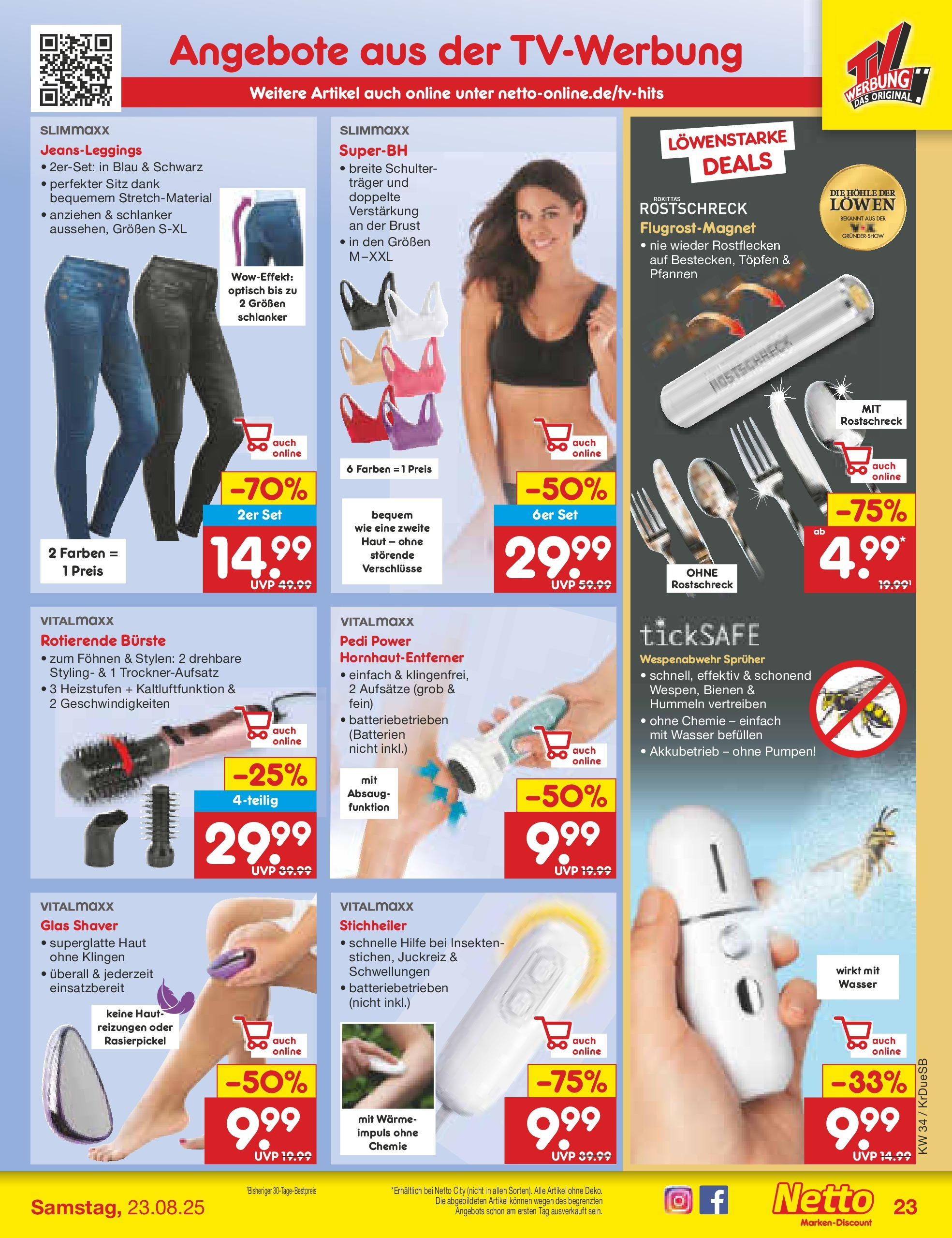 Netto Marken-Discount prospekt Düsseldorf-Rath	 (ab 18.08.2025) » Angebote | Seite: 37 | Produkte: Batterien, Bürste, Wasser