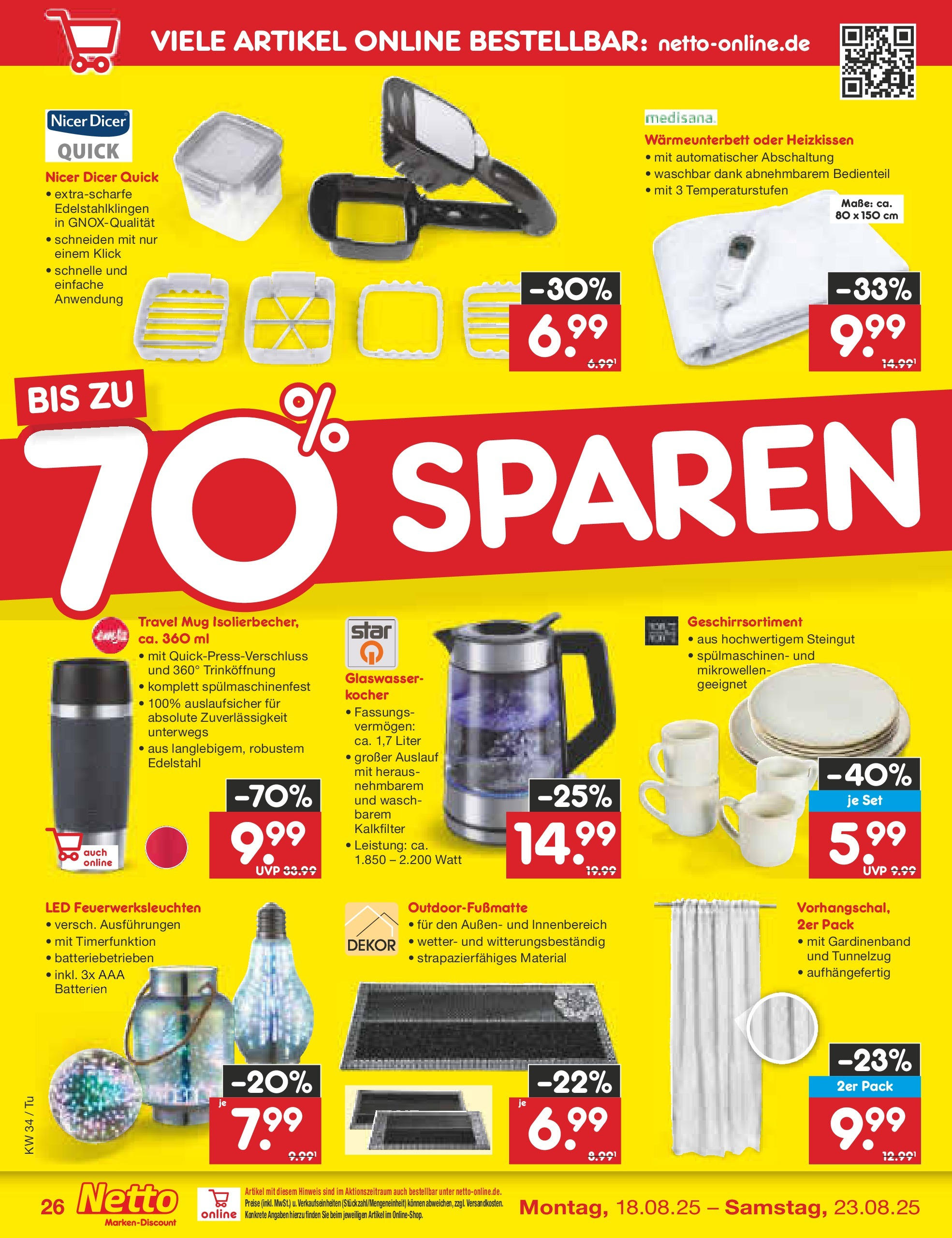 Netto Marken-Discount prospekt Calw-Stammheim	 (ab 18.08.2025) » Angebote | Seite: 46 | Produkte: Kocher, Batterien, Heizkissen