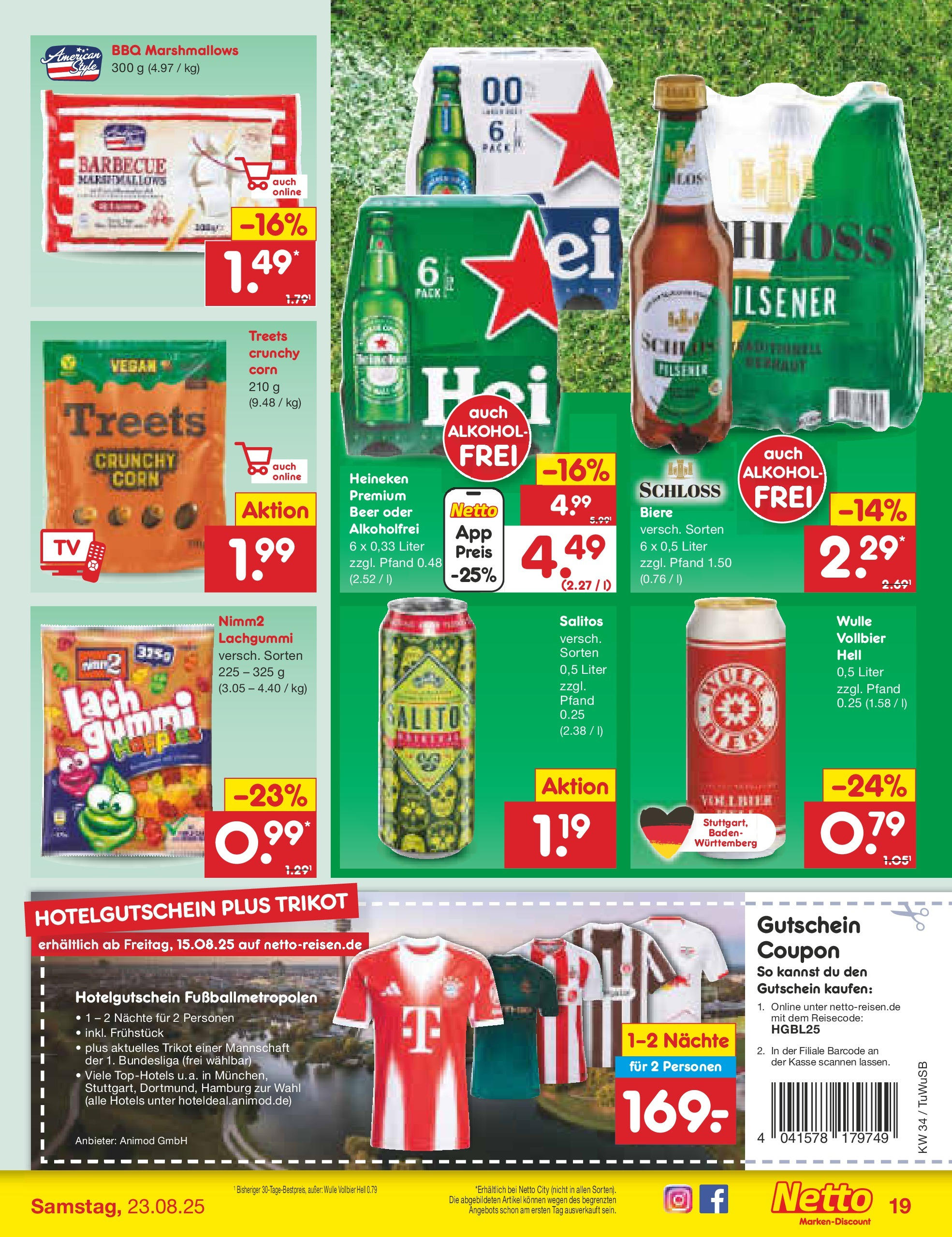 Netto Marken-Discount prospekt Calw-Stammheim	 (ab 18.08.2025) » Angebote | Seite: 23 | Produkte: Heineken
