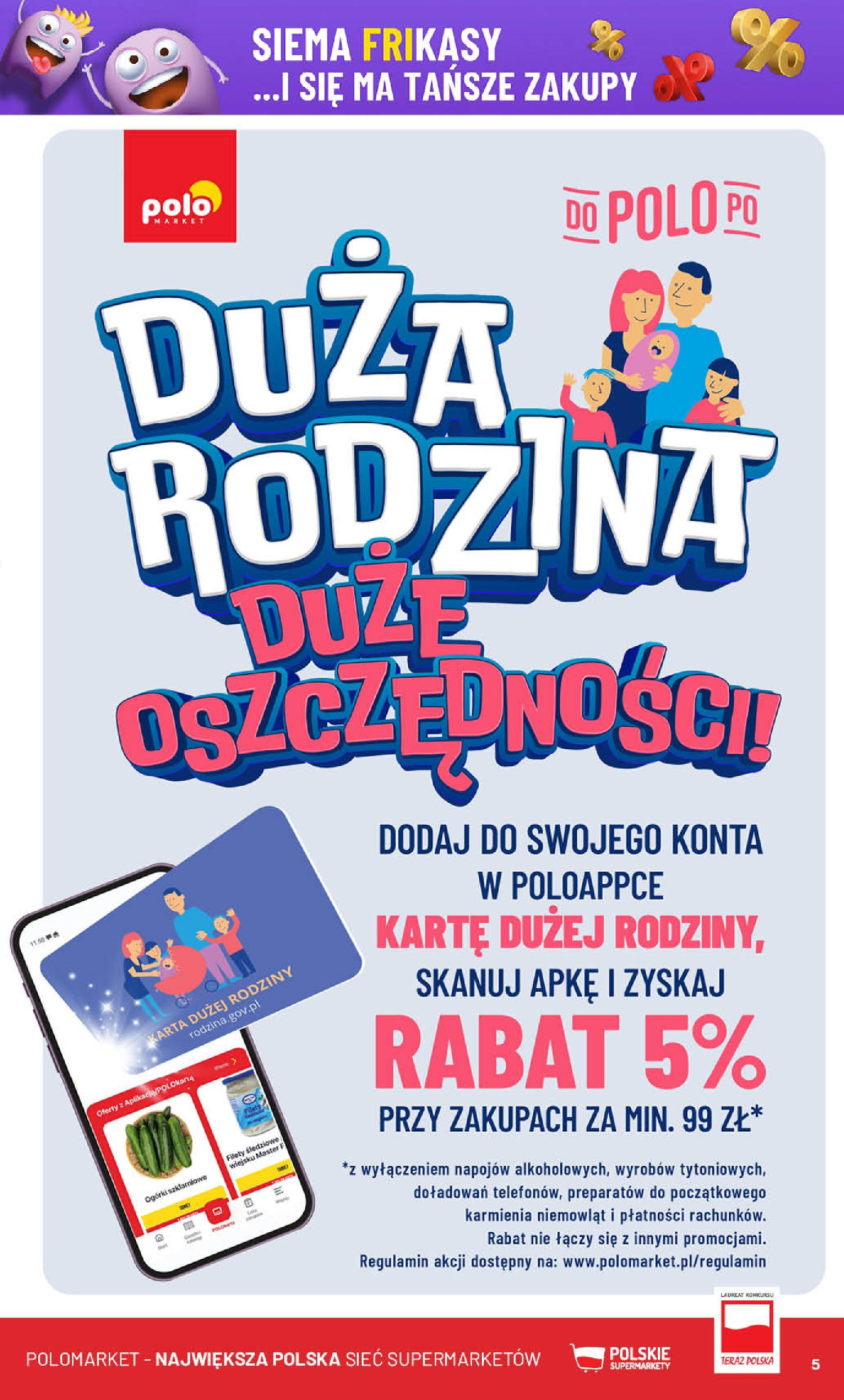 POLOmarket gazetka od jutra (13.08.2025) - Nowa PDF | Strona: 5 | Produkty: Karta, Ogórki