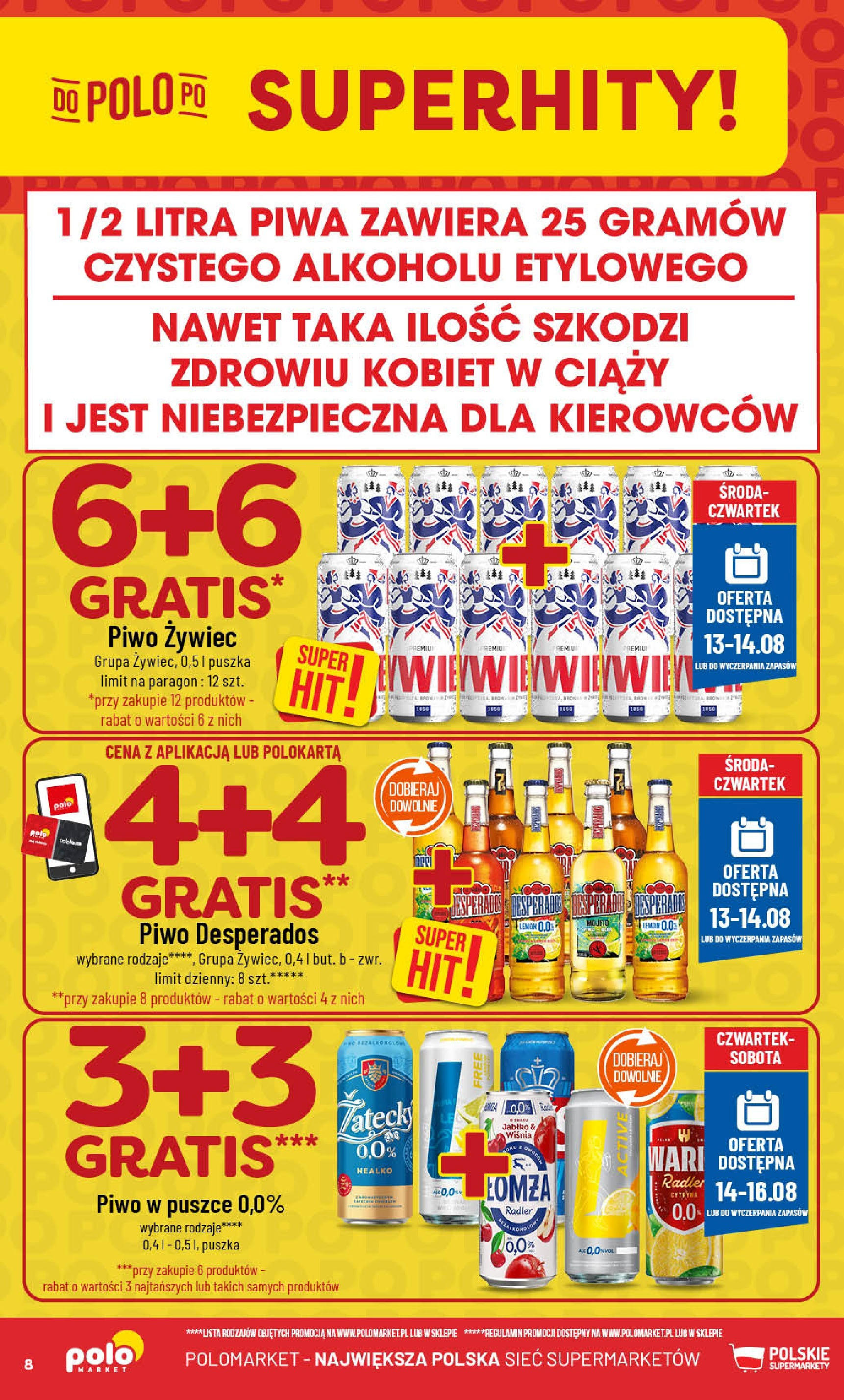POLOmarket gazetka od jutra (13.08.2025) - Nowa PDF | Strona: 8 | Produkty: Cytryna, Piwo Desperados, Piwo