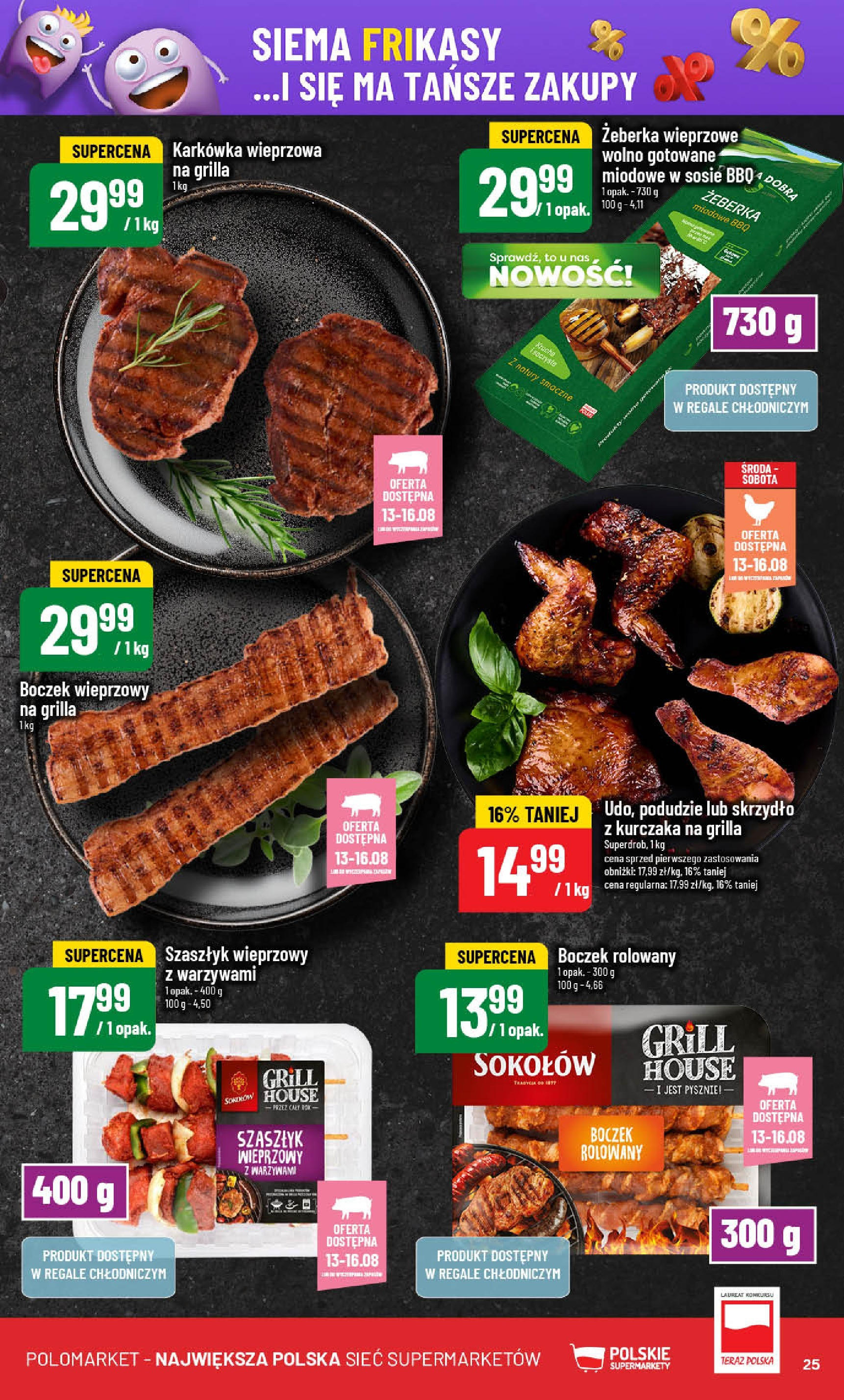 POLOmarket gazetka od jutra (13.08.2025) - Nowa PDF | Strona: 25 | Produkty: Boczek wieprzowy, Grill, Wolno gotowane, Boczek