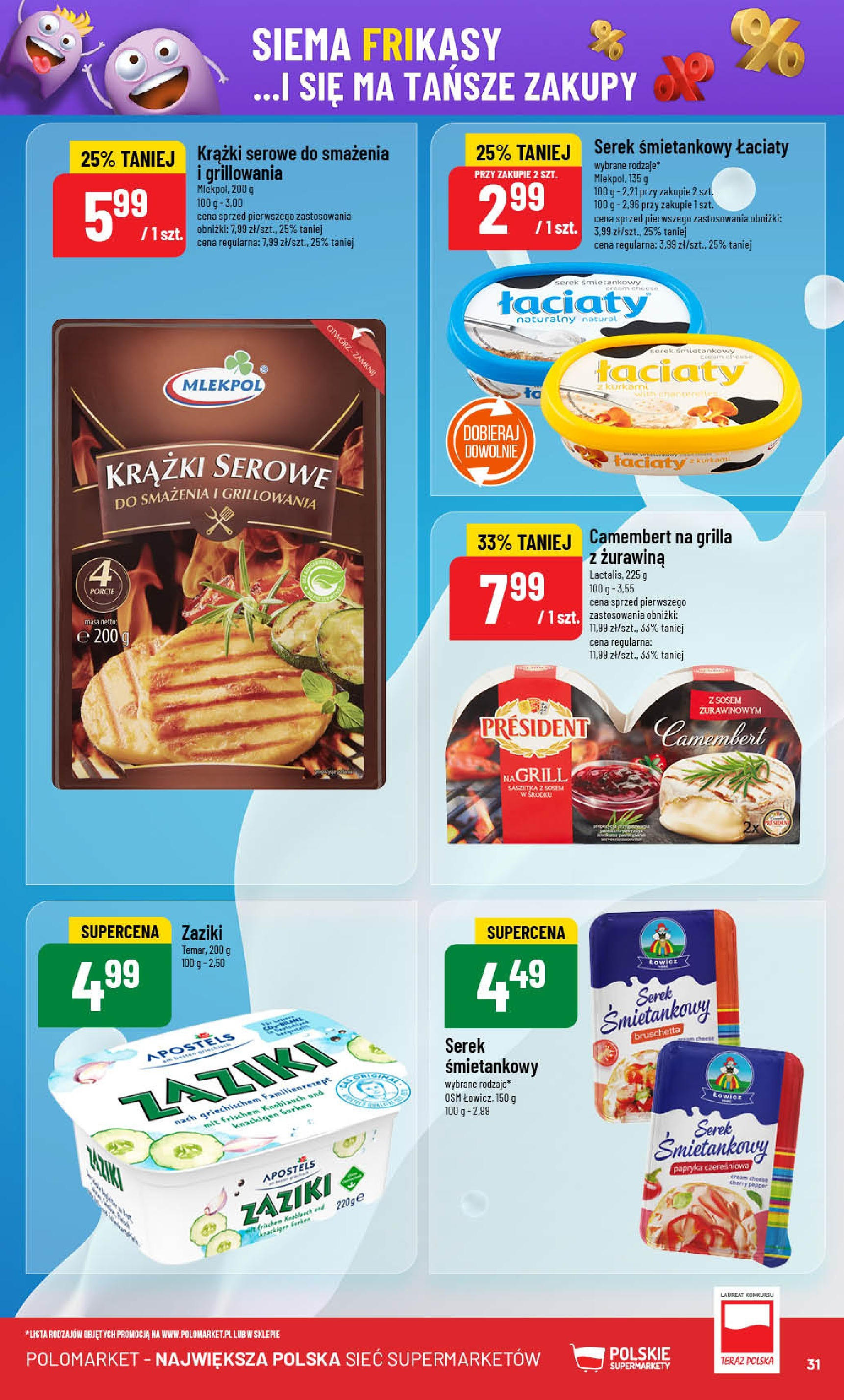 POLOmarket gazetka od jutra (13.08.2025) - Nowa PDF | Strona: 31 | Produkty: Camembert na grilla, Serek, Papryka, Camembert