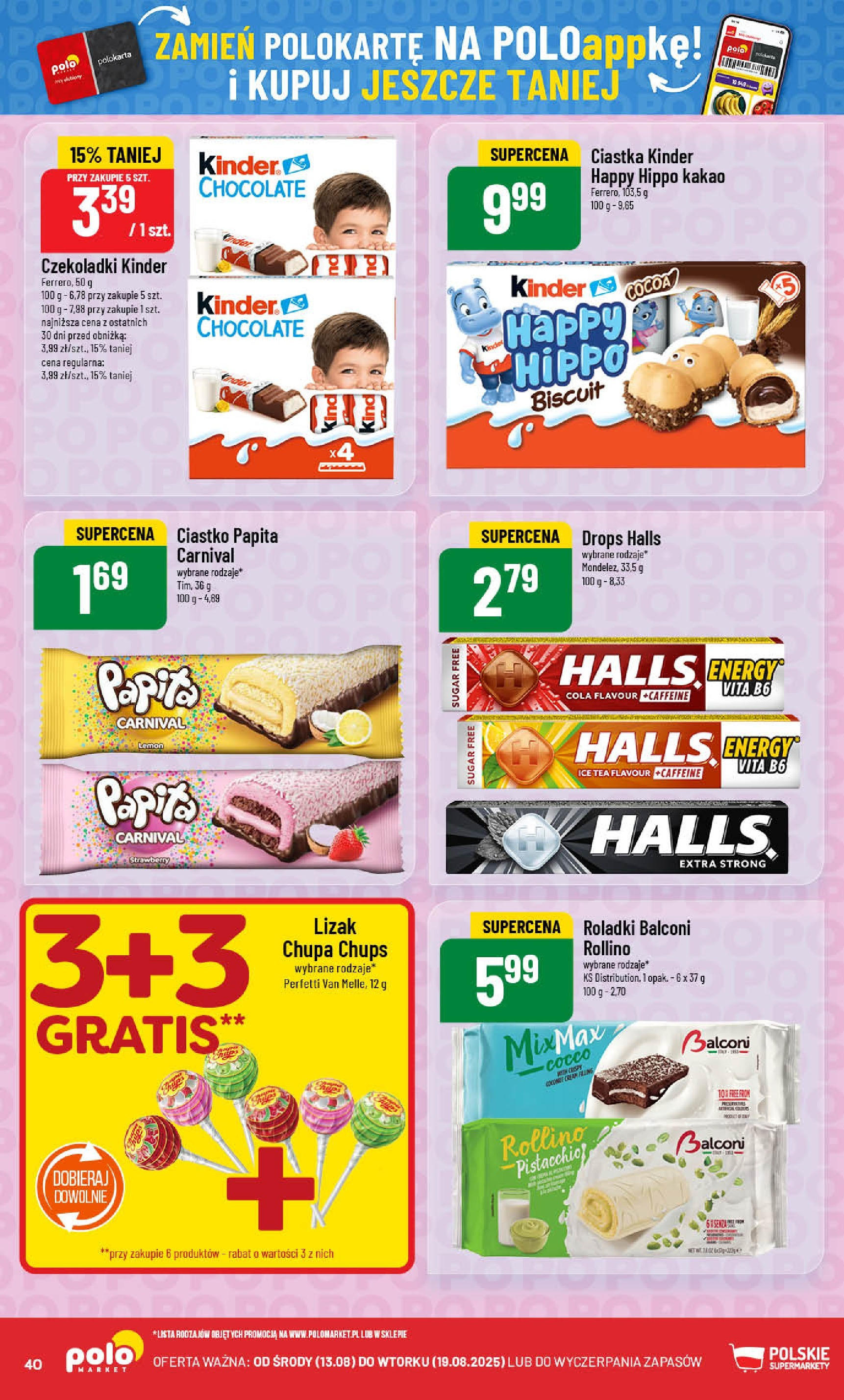 POLOmarket gazetka od jutra (13.08.2025) - Nowa PDF | Strona: 40 | Produkty: Kakao, Ice Tea, Por, Ciastka