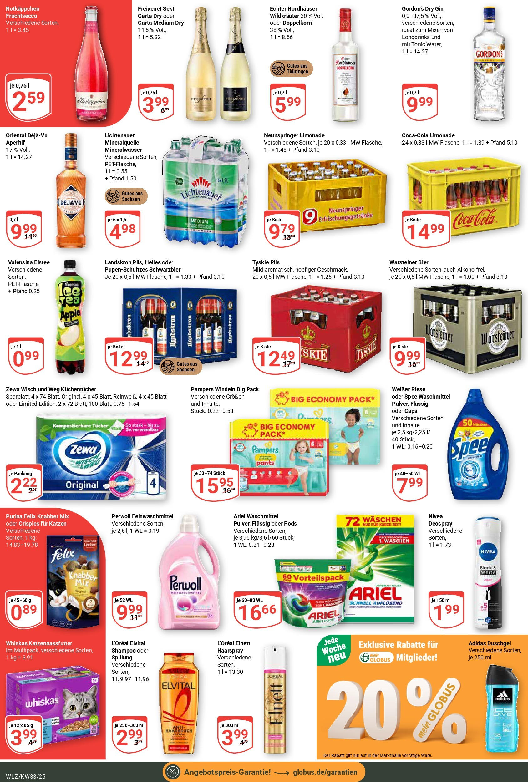 Globus prospekt Weischlitz	 (ab 11.08.2025) » Angebote online | Seite: 5 | Produkte: Freixenet, Pampers, Haarspray, Rotkäppchen