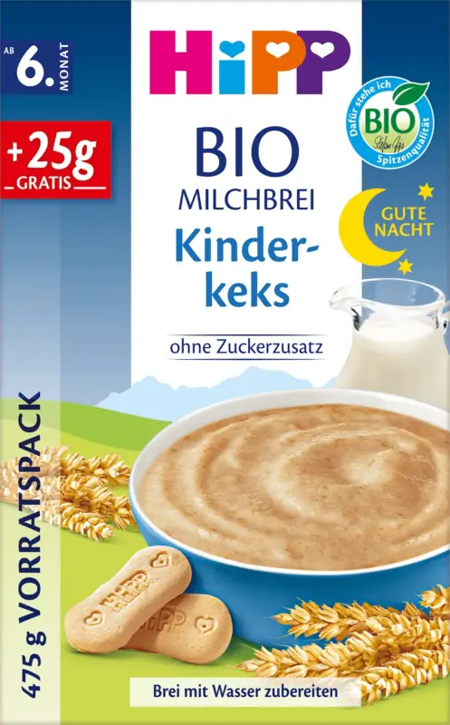 HiPP Abendbrei Milch Gute Nacht Kinderkeks ab dem 6.Monat
