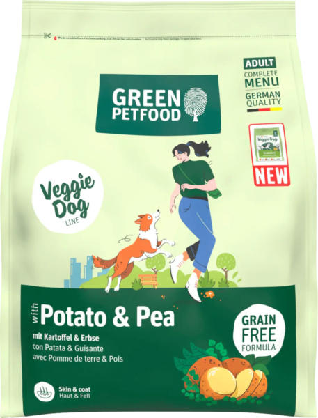Green Petfood Trockenfutter Hund mit Kartoffel & Erbse, veggie