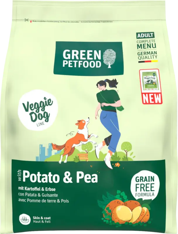 Green Petfood Trockenfutter Hund mit Kartoffel & Erbse, veggie