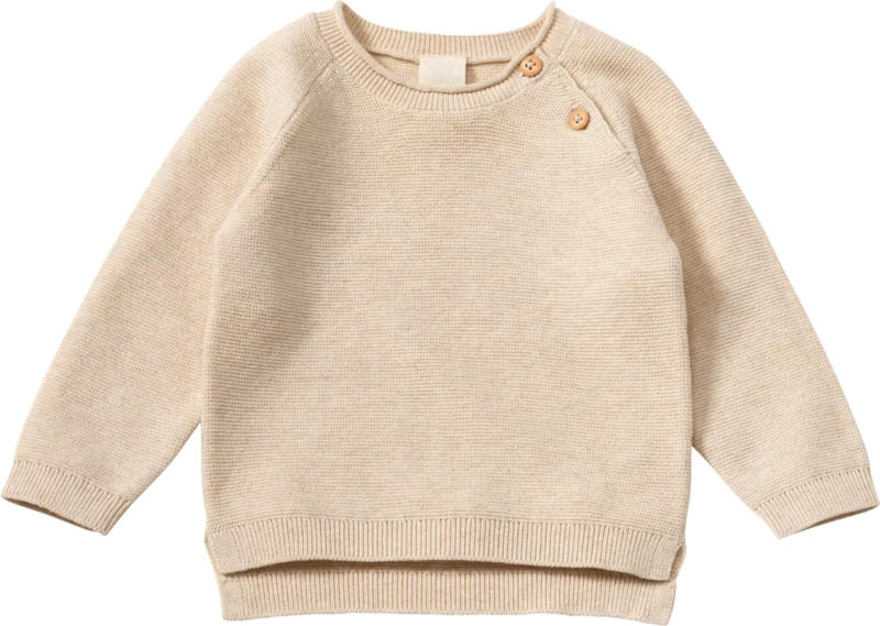 ALANA Pullover aus Strick mit Wolle & Raglan-Ärmeln, beige, Gr. 62