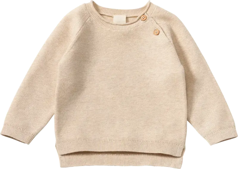 ALANA Pullover aus Strick mit Wolle & Raglan-Ärmeln, beige, Gr. 62