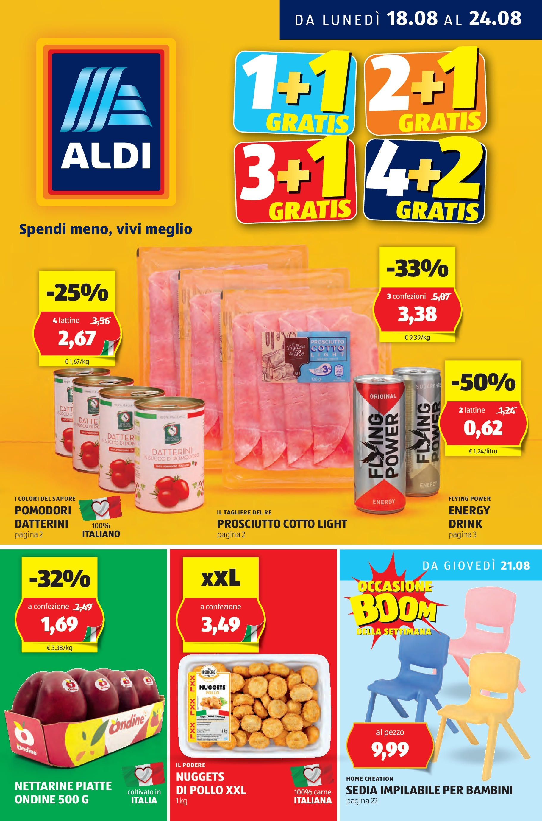 Nuovo Aldi - Questa settimana da ALDI... dal 17/08/2025 > offerte anteprima 🛍️ | Pagina: 1 | Prodotti: Pollo, PC, Tagliere, Sedia