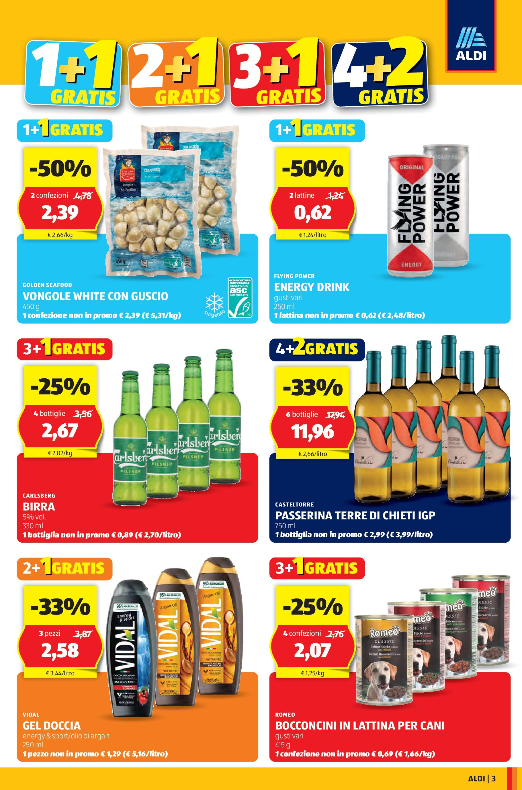 Nuovo Aldi - Questa settimana da ALDI... dal 17/08/2025 > offerte anteprima 🛍️ | Pagina: 3 | Prodotti: Birra, Vongole, Bottiglia, Doccia