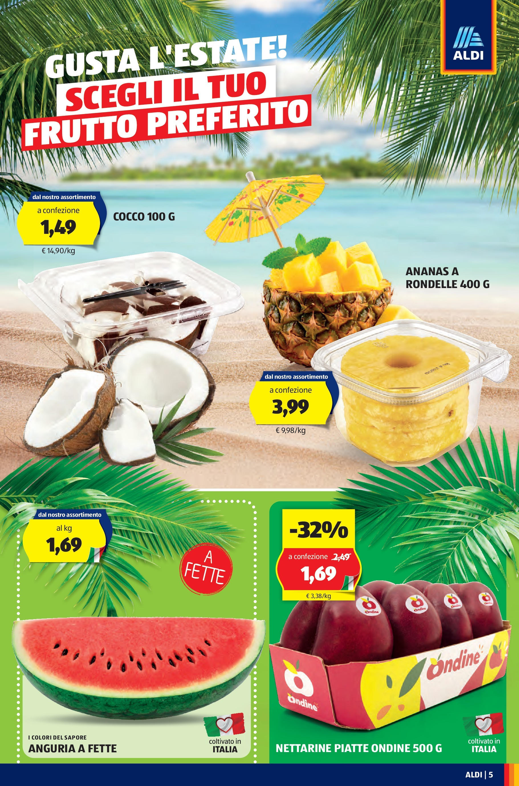 Nuovo Aldi - Questa settimana da ALDI... dal 17/08/2025 > offerte anteprima 🛍️ | Pagina: 5 | Prodotti: Ananas, Anguria, Cocco