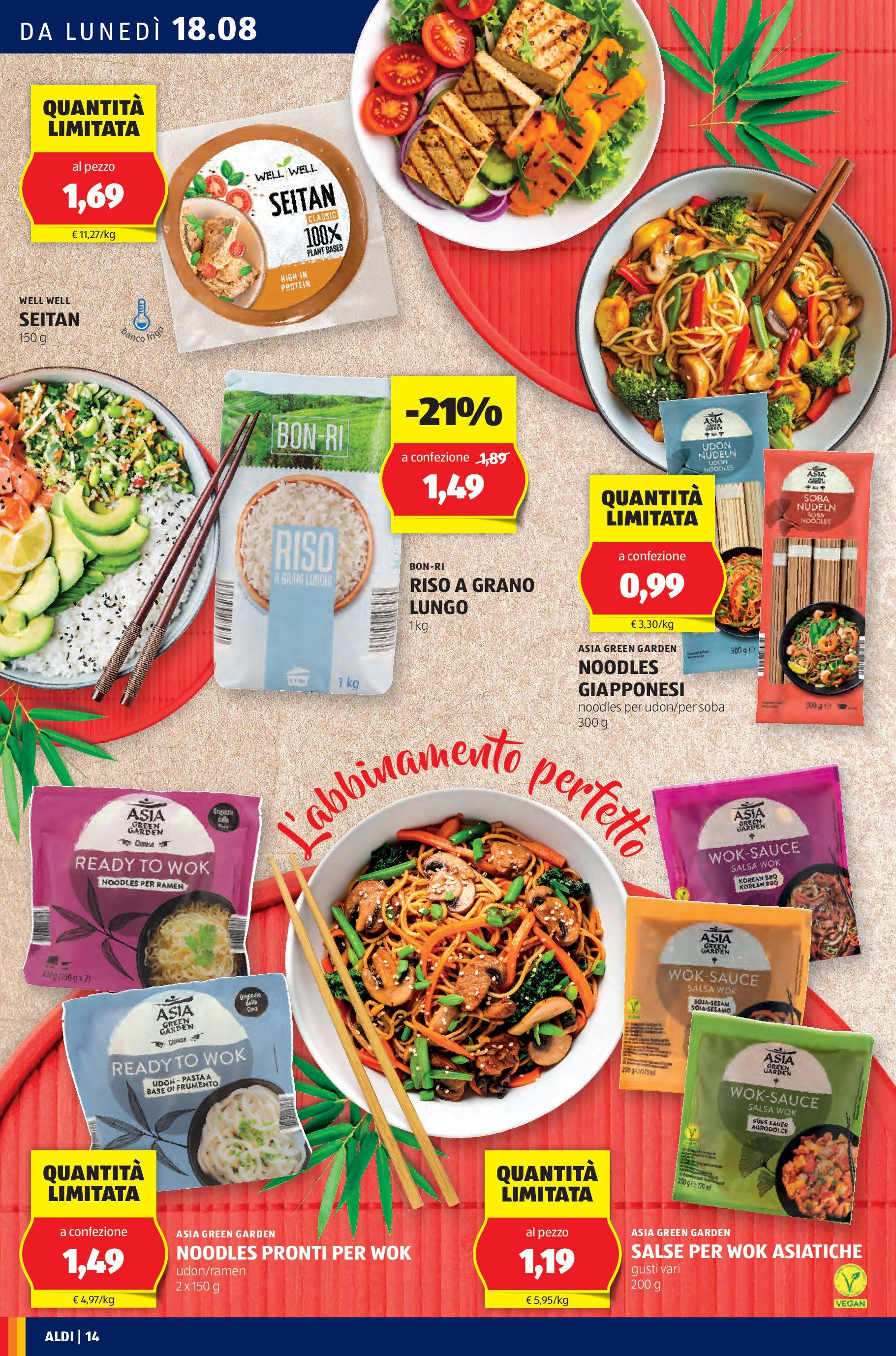 Nuovo Aldi - Questa settimana da ALDI... dal 17/08/2025 > offerte anteprima 🛍️ | Pagina: 14 | Prodotti: Riso, Salsa, Pasta, Seitan