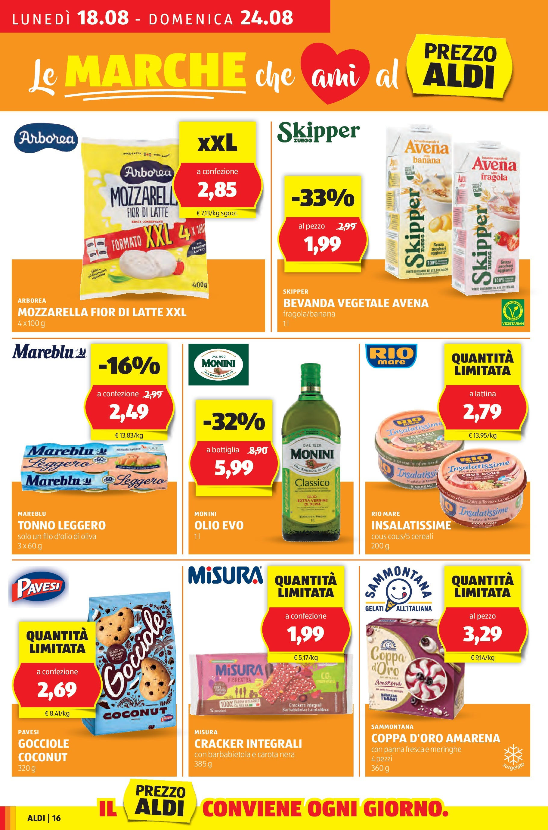 Nuovo Aldi - Questa settimana da ALDI... dal 17/08/2025 > offerte anteprima 🛍️ | Pagina: 16 | Prodotti: Crackers, Cous cous, Tonno, Bottiglia