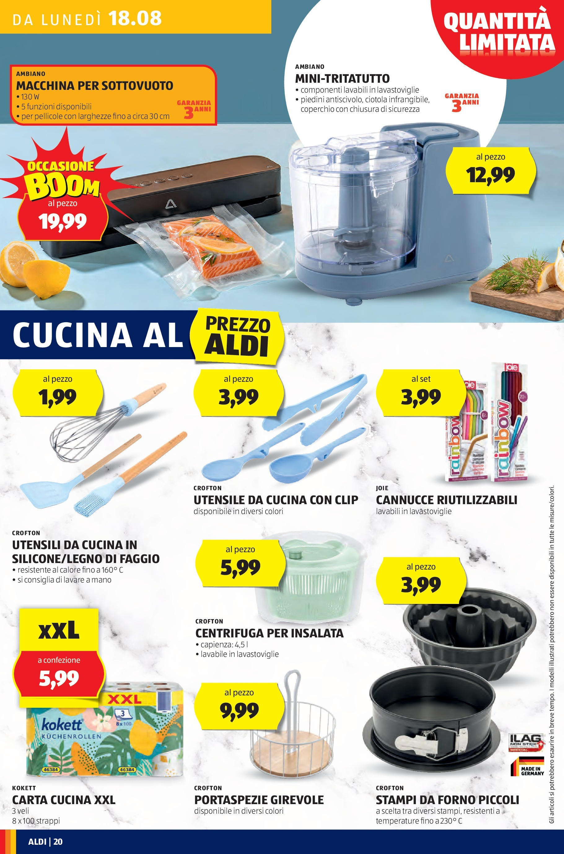 Nuovo Aldi - Questa settimana da ALDI... dal 17/08/2025 > offerte anteprima 🛍️ | Pagina: 20 | Prodotti: Insalata, Lavastoviglie, Forno, Portaspezie