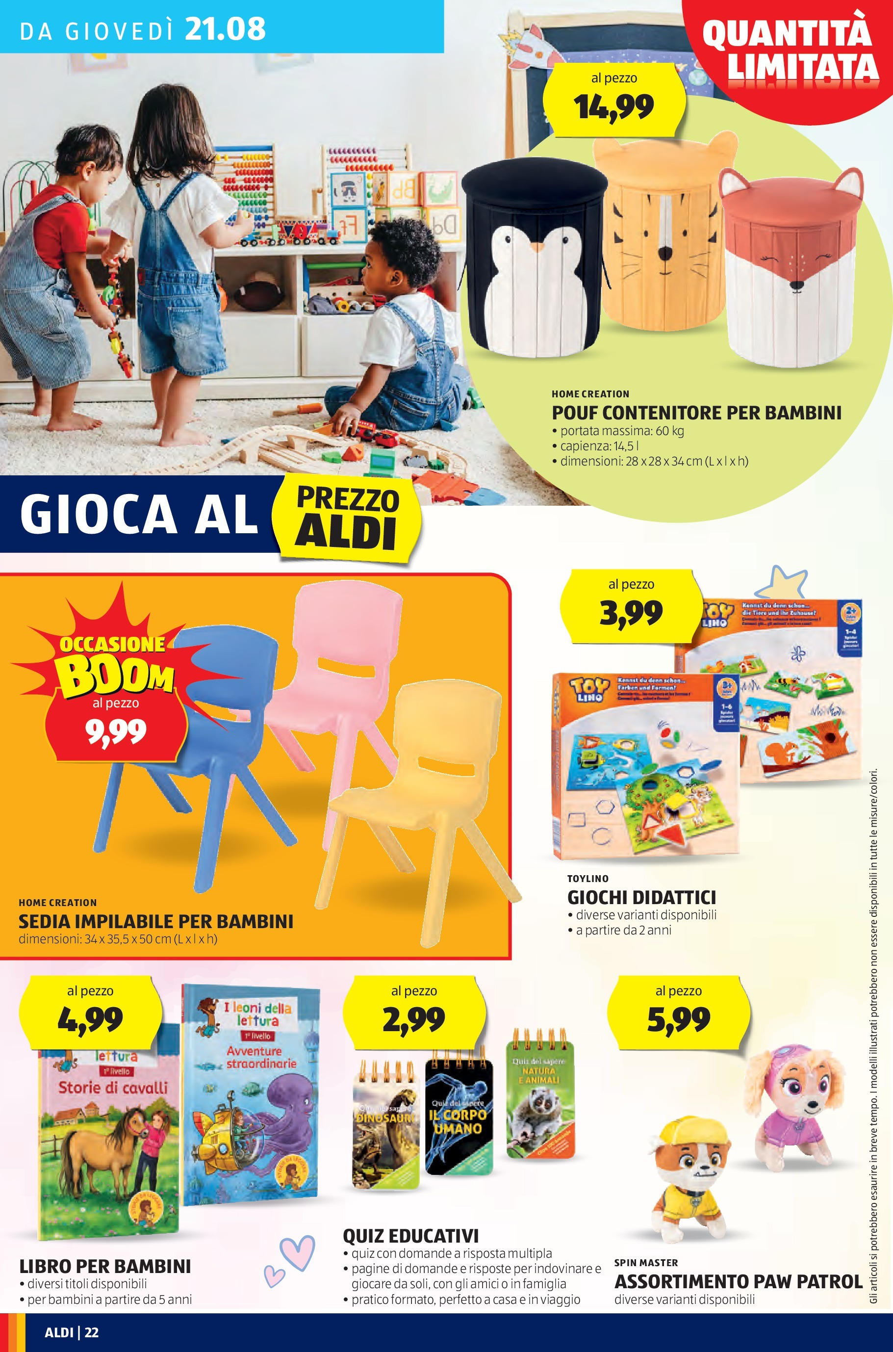 Nuovo Aldi - Questa settimana da ALDI... dal 17/08/2025 > offerte anteprima 🛍️ | Pagina: 22 | Prodotti: Contenitore, Sedia