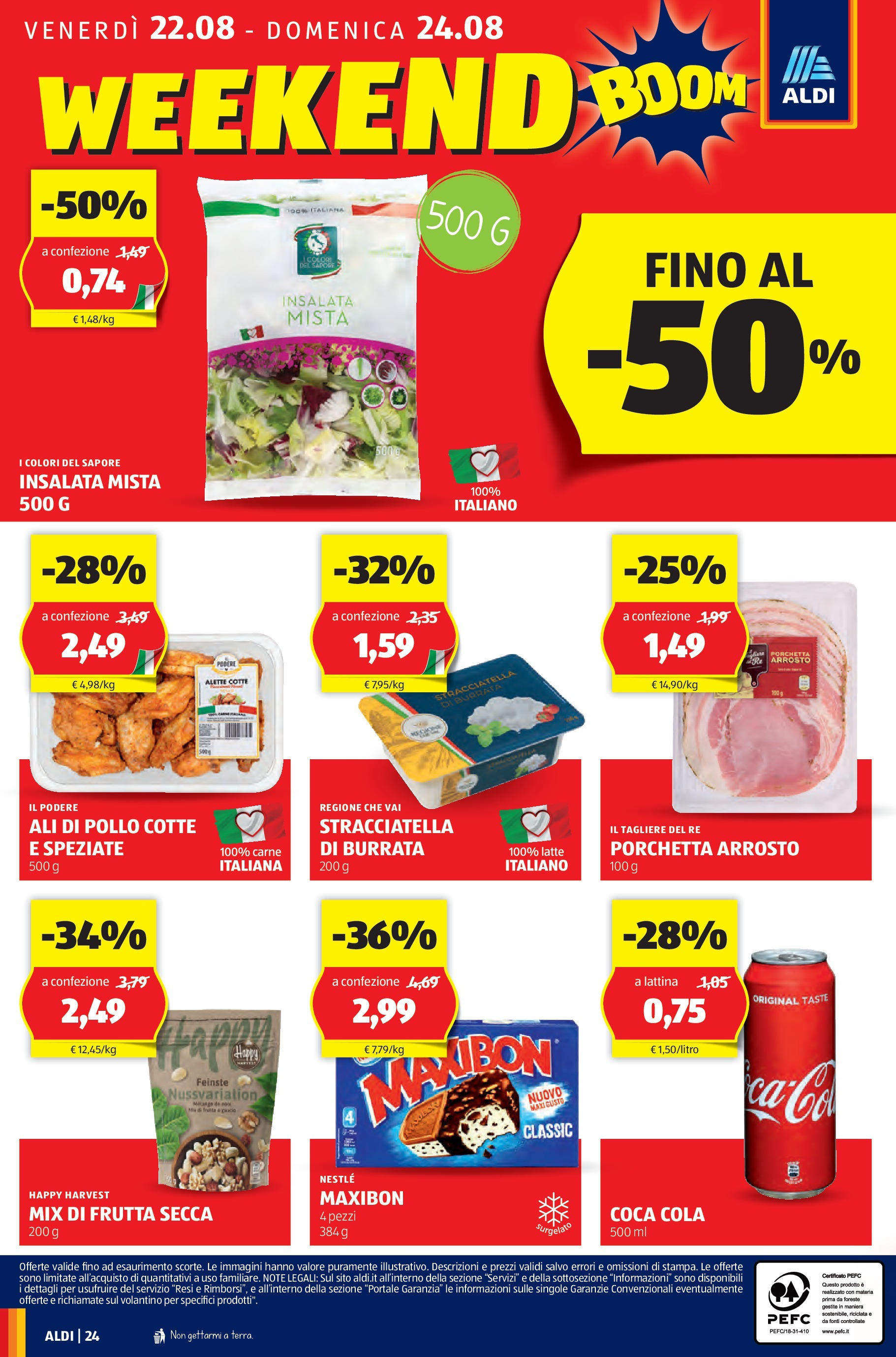 Nuovo Aldi - Questa settimana da ALDI... dal 17/08/2025 > offerte anteprima 🛍️ | Pagina: 24 | Prodotti: Arrosto, Frutta, Latte, Coca Cola