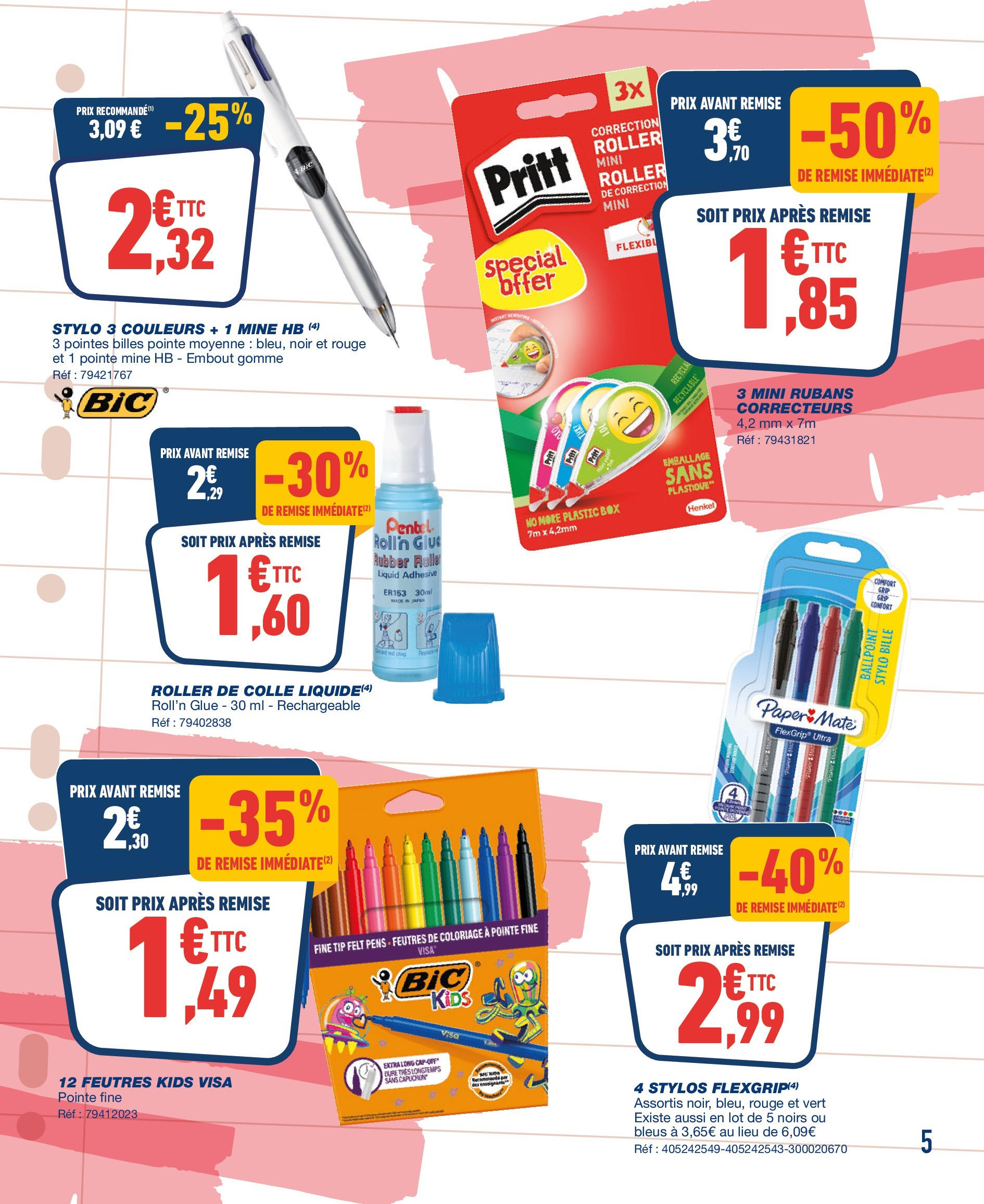 Bureau Vallée - On pulvérise les prix ! à partir du 17/08/2025 - promo en ligne | Page: 5 | Produits: Stylo, Colle Bureau Vallée - On pulvérise les prix ! à partir du 17/08/2025 - promo en ligne | Page: 5 | Produits: Stylo, Colle