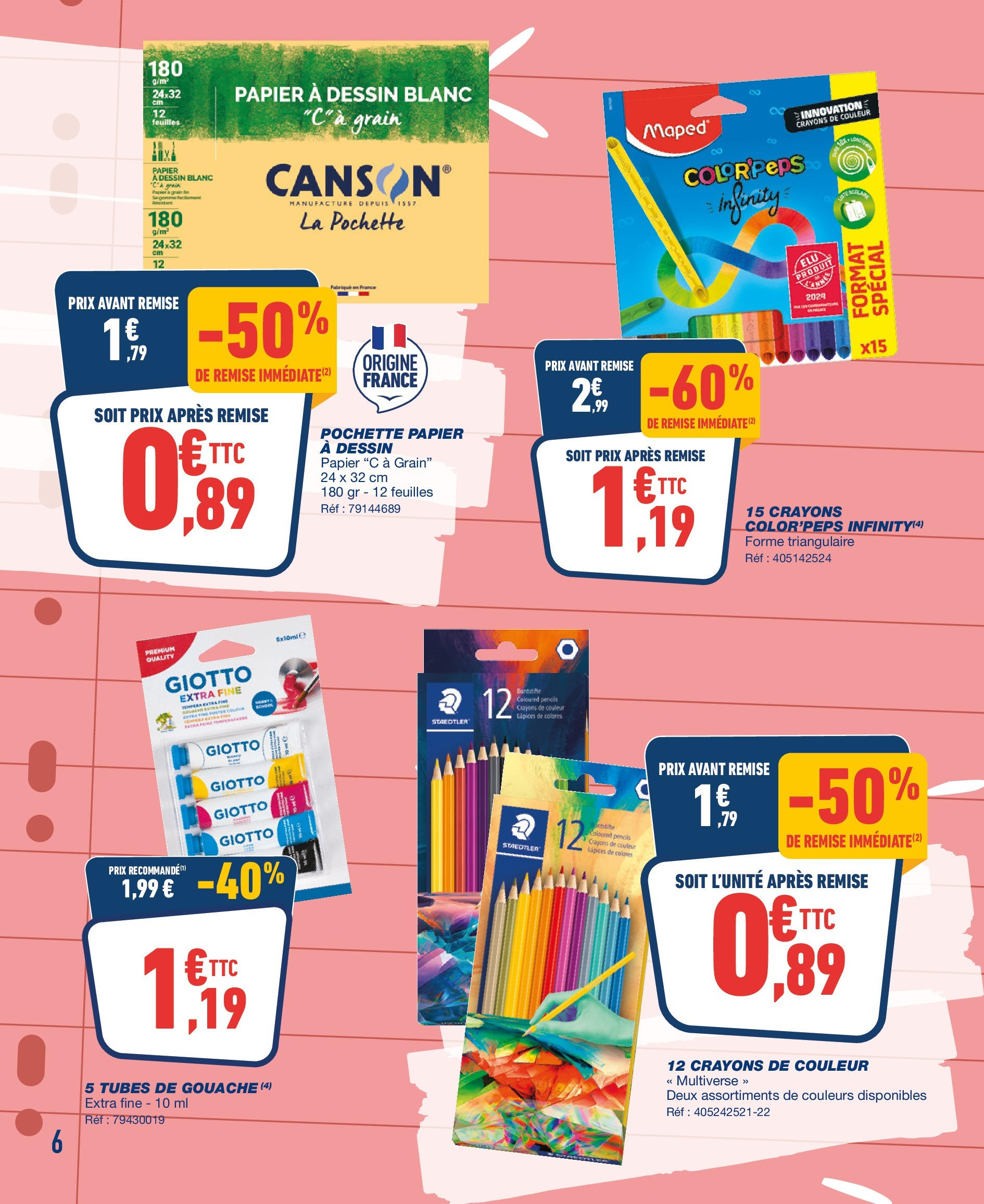 Bureau Vallée - On pulvérise les prix ! à partir du 17/08/2025 - promo en ligne | Page: 6 | Produits: Crayons de couleur Bureau Vallée - On pulvérise les prix ! à partir du 17/08/2025 - promo en ligne | Page: 6 | Produits: Crayons de couleur