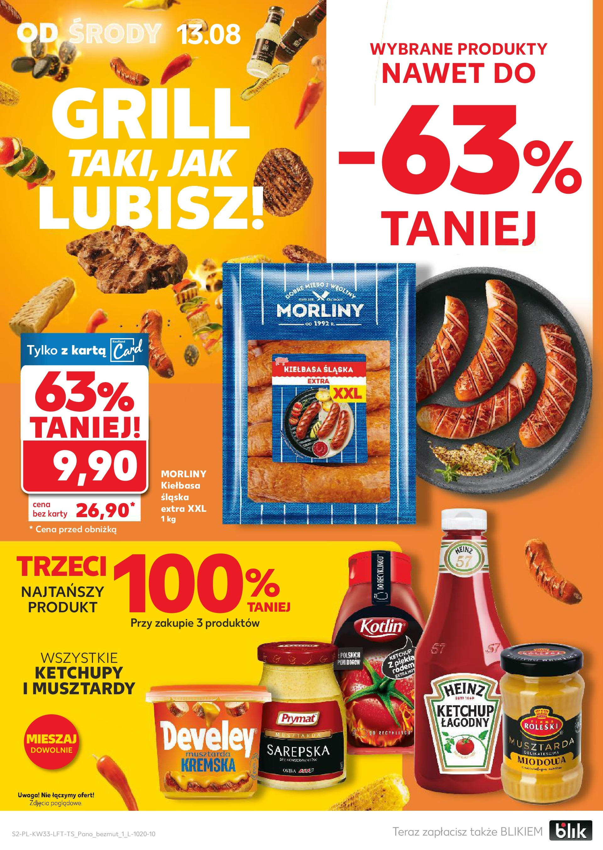Kaufland gazetka (13.08.2025) - od jutra | Strona: 2 | Produkty: Kiełbasa, Ketchup, Grill, Musztarda Kaufland gazetka od 13.08.2025 - od jutra PDF | Strona: 2 | Produkty: Kiełbasa, Ketchup, Grill, Musztarda