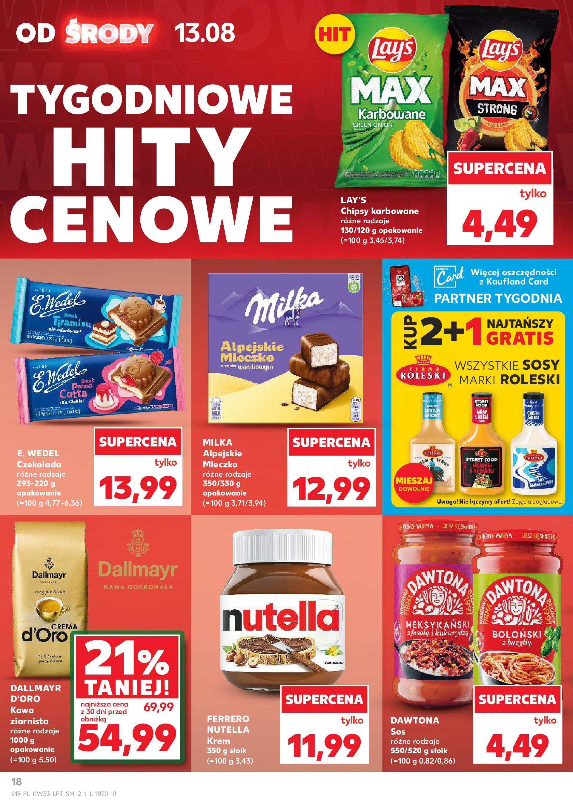 Kaufland gazetka (13.08.2025) - od jutra | Strona: 18 | Produkty: Chipsy, Tiramisu, Bazylia, Kawa Kaufland gazetka od 13.08.2025 - od jutra PDF | Strona: 18 | Produkty: Chipsy, Tiramisu, Bazylia, Kawa