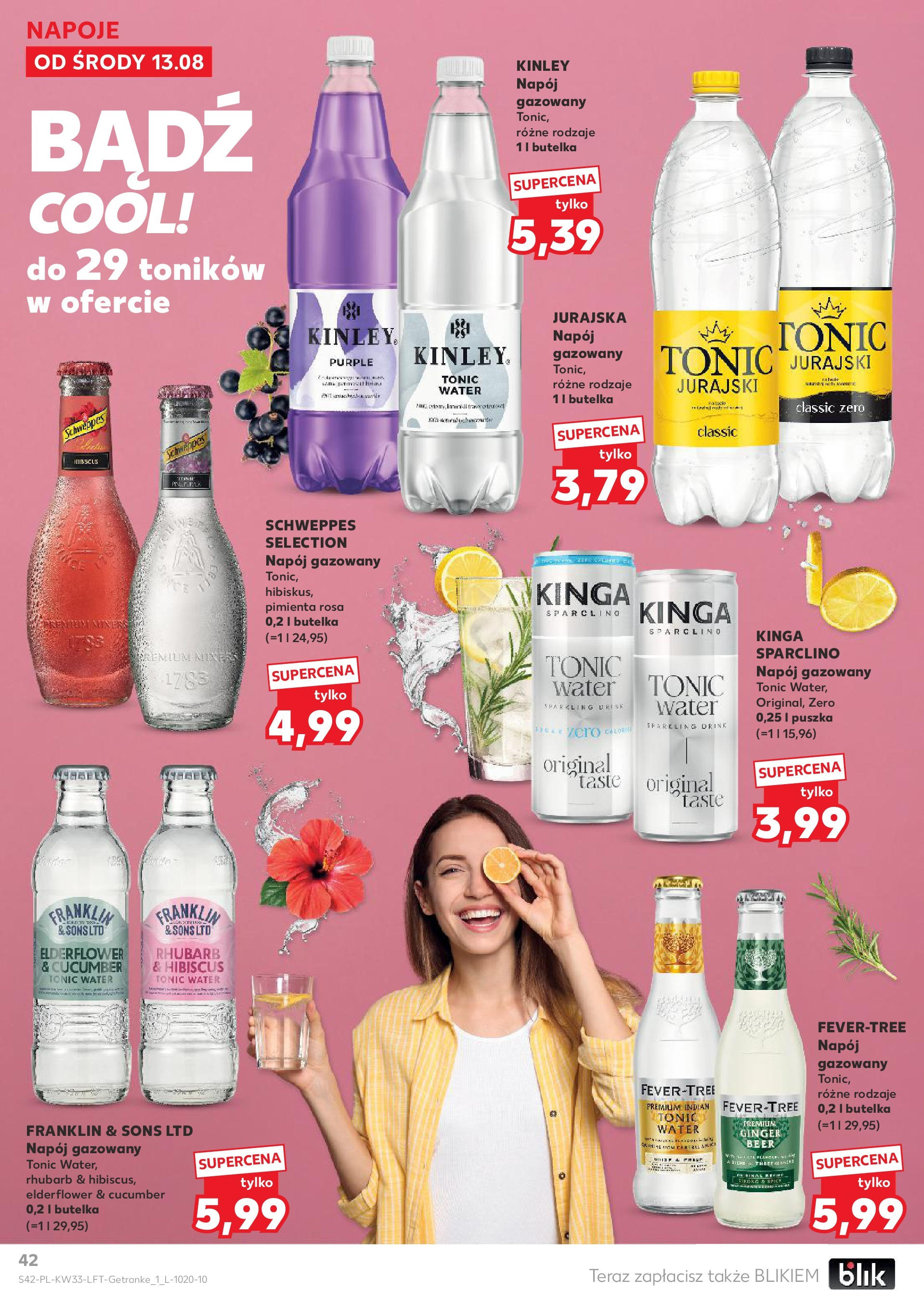 Kaufland gazetka (13.08.2025) - od jutra | Strona: 42 | Produkty: Napoje Kaufland gazetka od 13.08.2025 - od jutra PDF | Strona: 42 | Produkty: Napoje