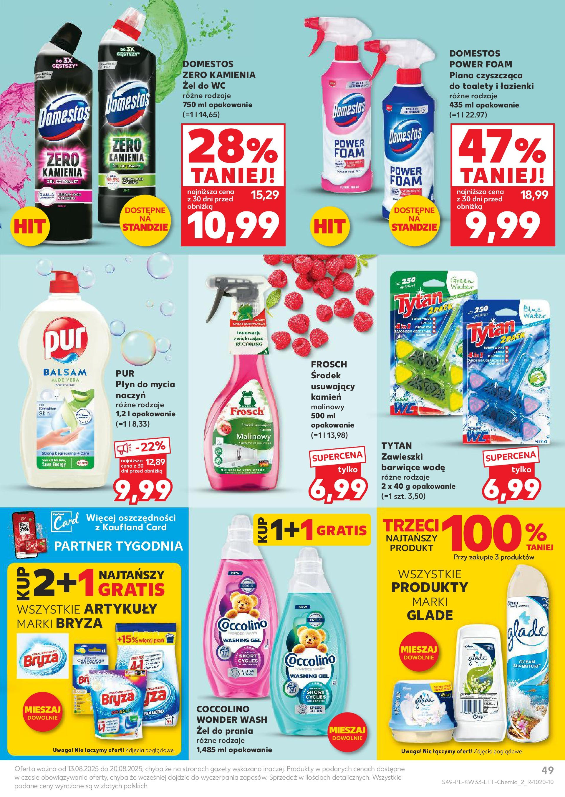 Kaufland gazetka (13.08.2025) - od jutra | Strona: 49 | Produkty: Coccolino, Domestos Kaufland gazetka od 13.08.2025 - od jutra PDF | Strona: 49 | Produkty: Coccolino, Domestos