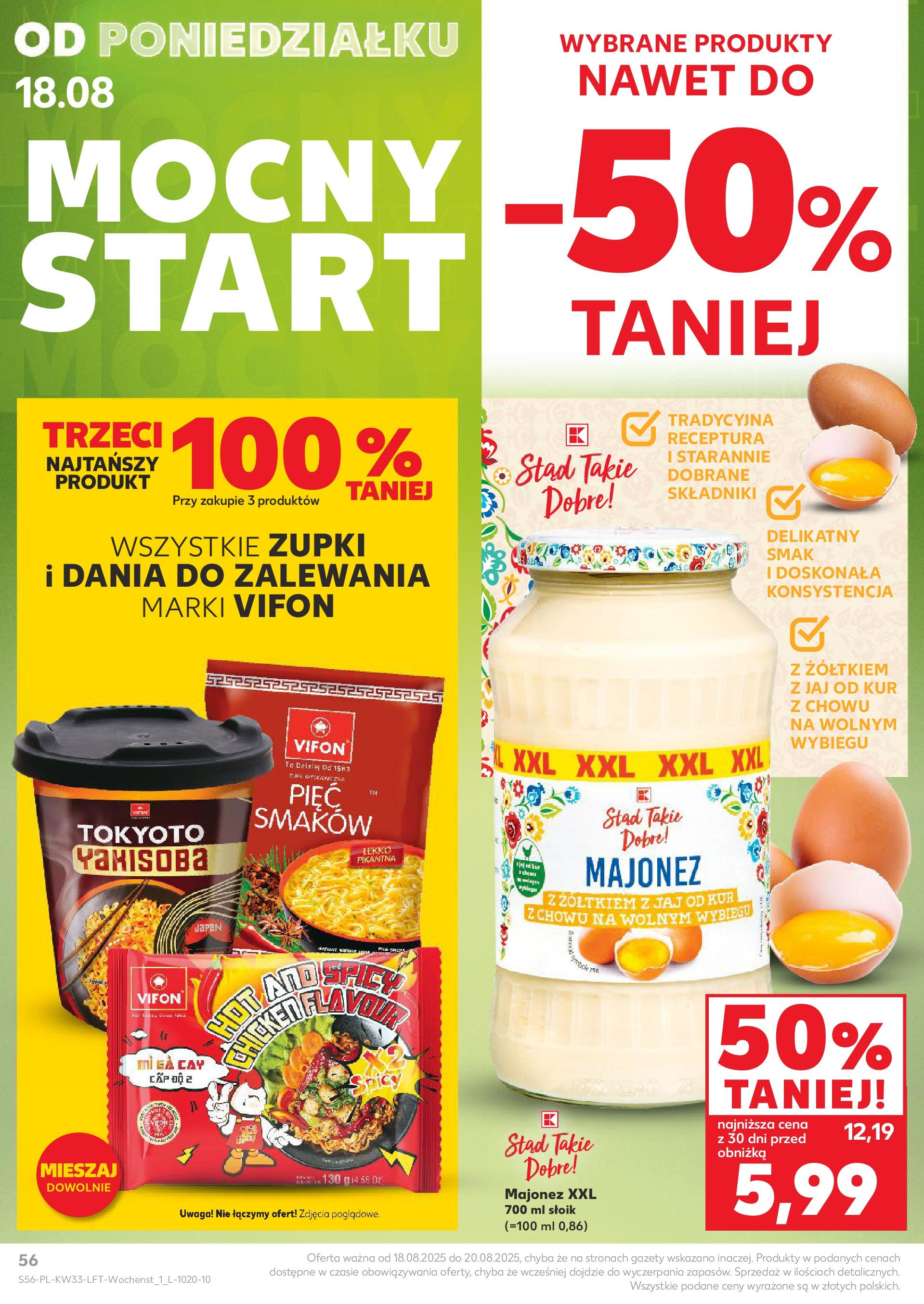 Kaufland gazetka (13.08.2025) - od jutra | Strona: 56 | Produkty: Vifon, Majonez Kaufland gazetka od 13.08.2025 - od jutra PDF | Strona: 56 | Produkty: Vifon, Majonez