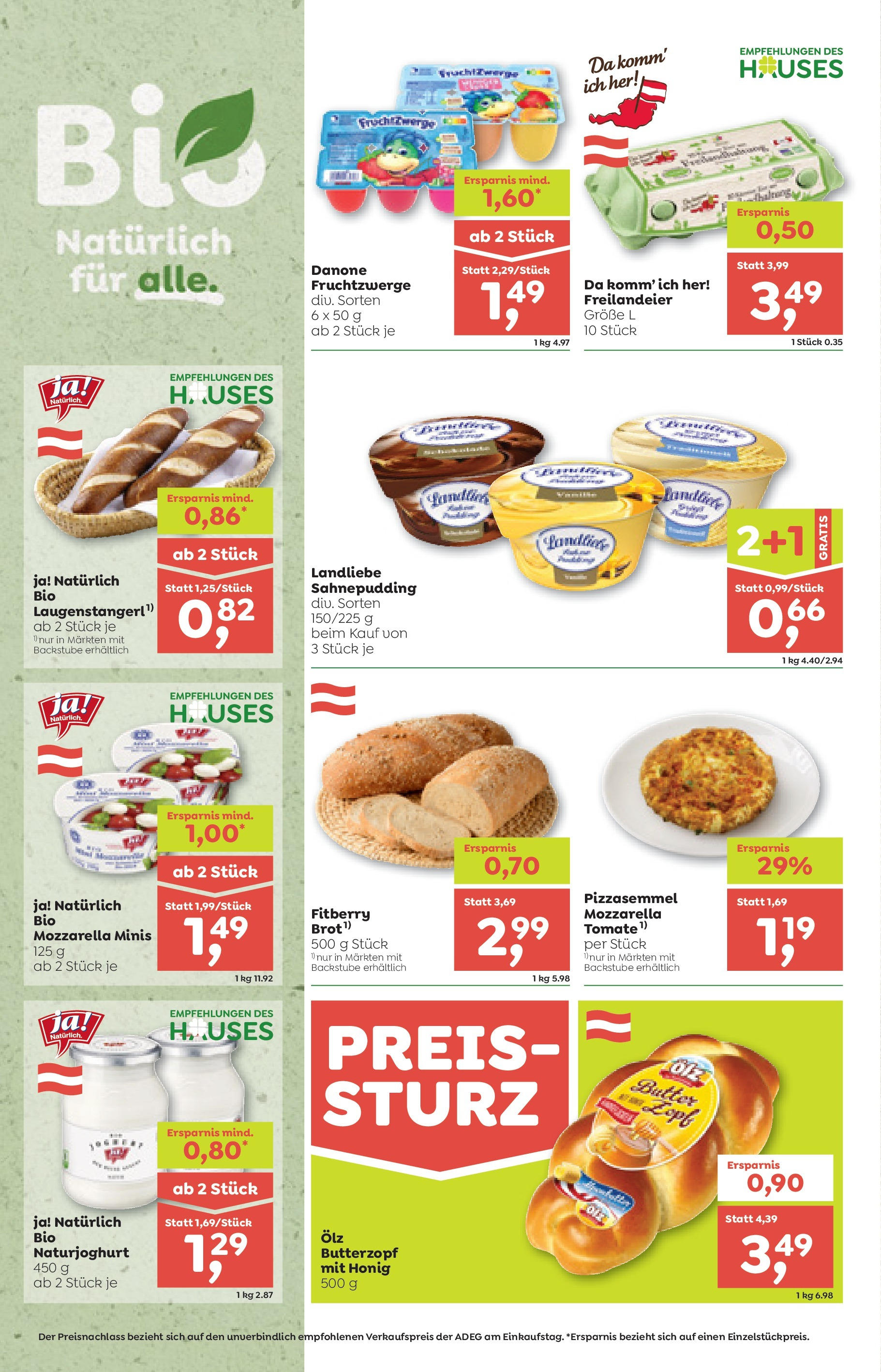 ADEG Weissenbach, Hausmening, Muehldorf von 21.08.2025 - Aktuelle Angebote | Seite: 4 | Produkte: Butter