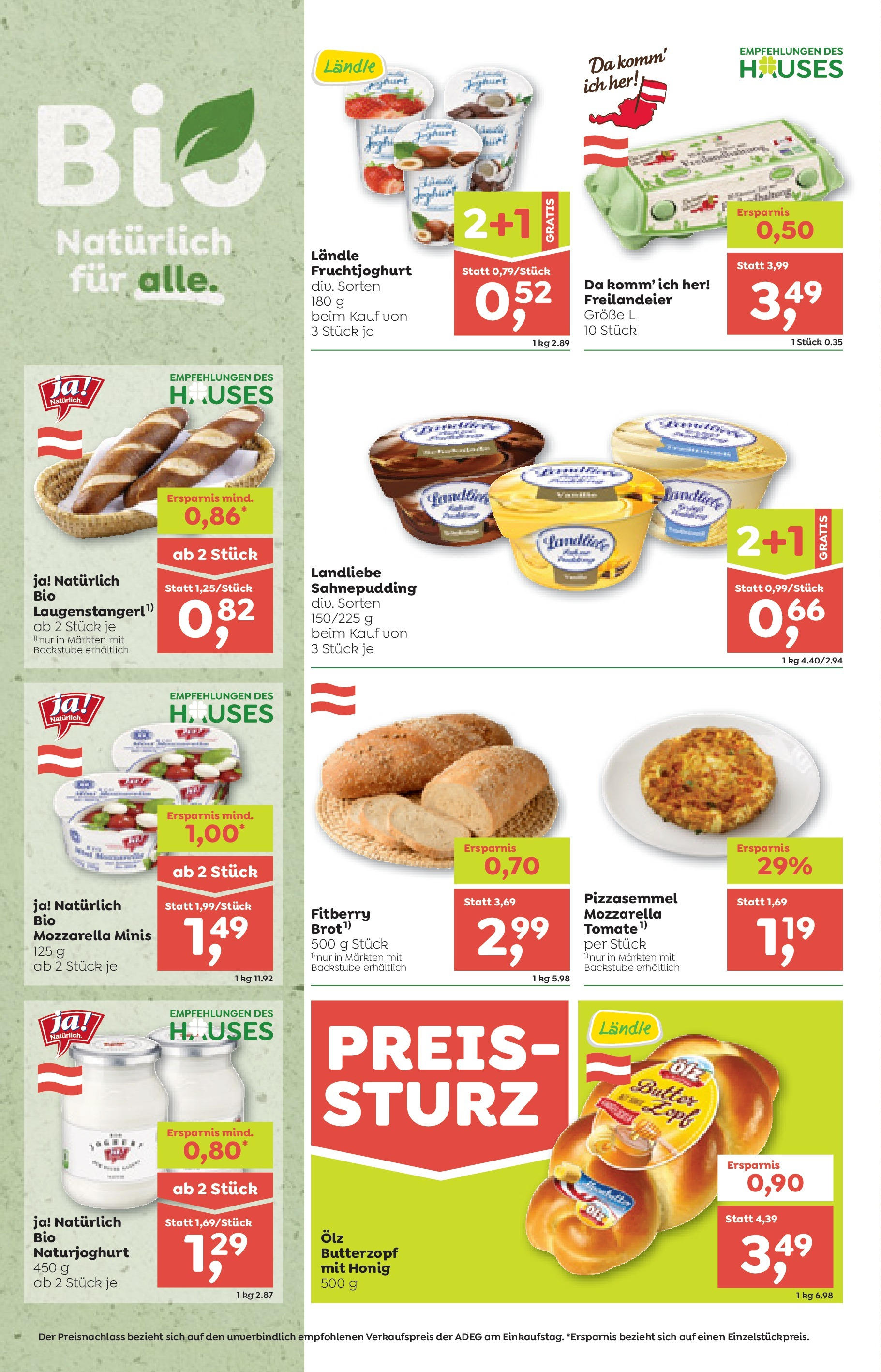 ADEG Wolfurt, Feldkirch, Nenzing von 21.08.2025 - Aktuelle Angebote | Seite: 4 | Produkte: Butter, Joghurt