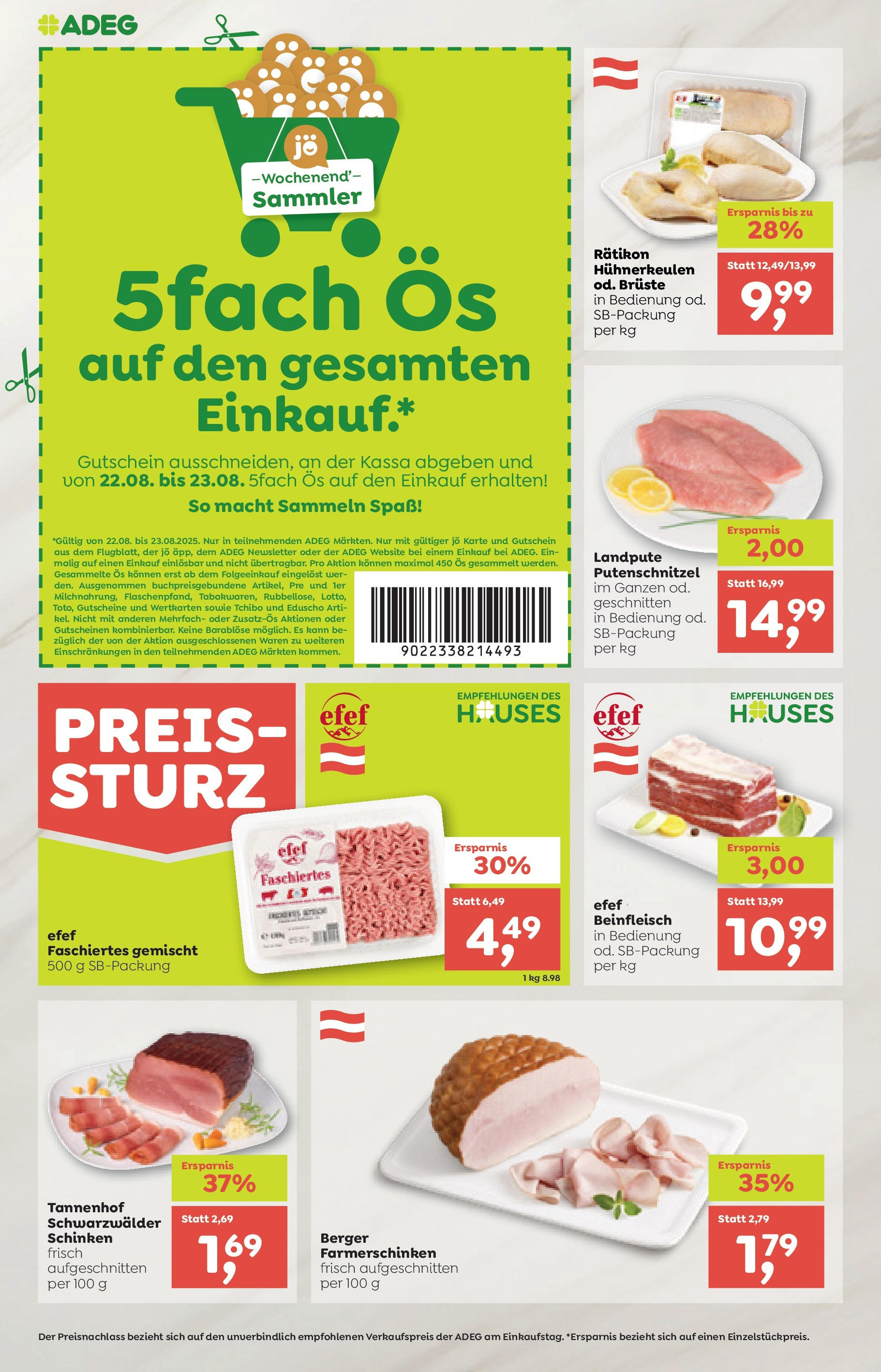 ADEG Wolfurt, Feldkirch, Nenzing von 21.08.2025 - Aktuelle Angebote | Seite: 6 | Produkte: Schinken