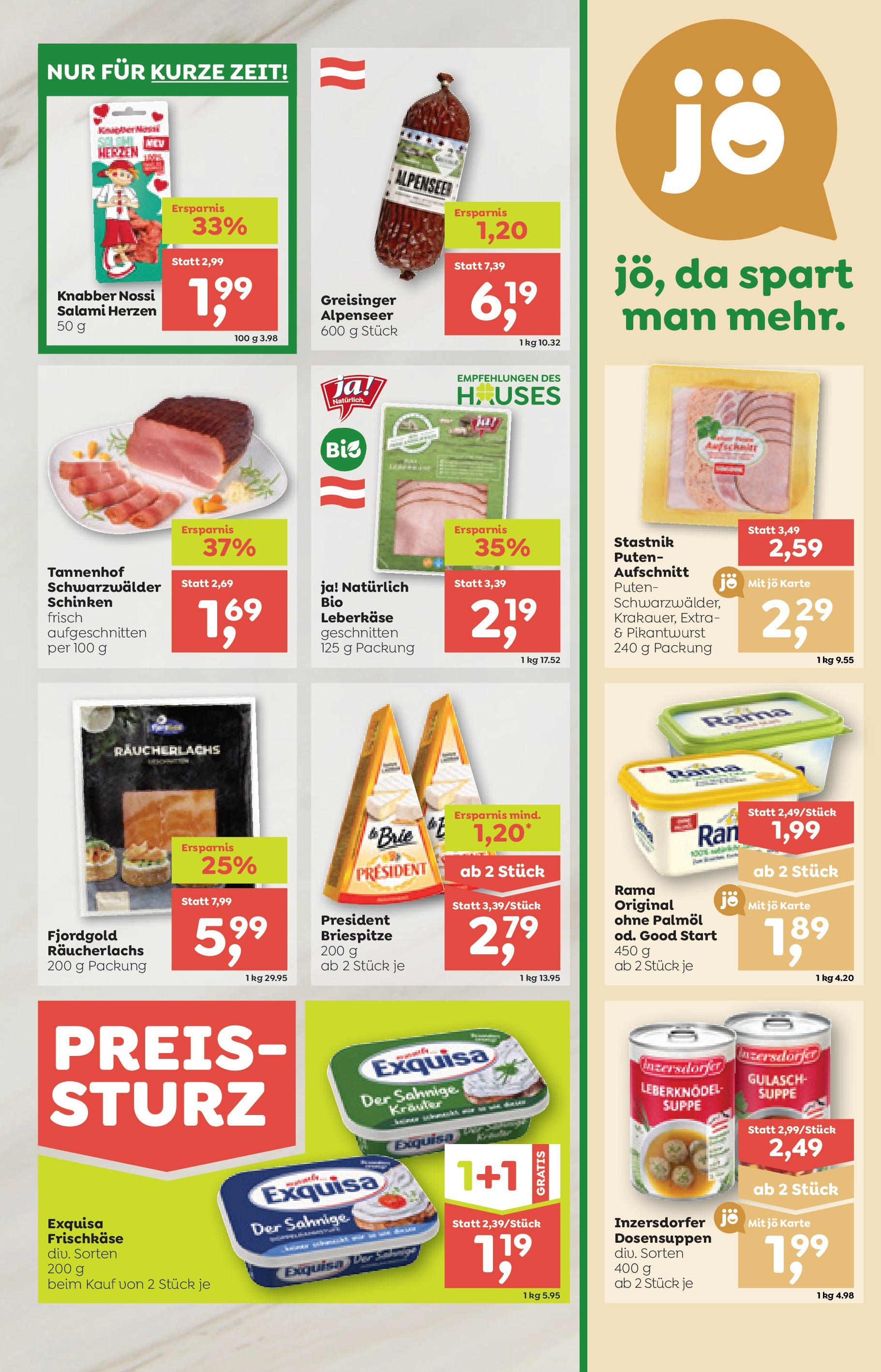 ADEG Weissenbach, Hausmening, Muehldorf von 21.08.2025 - Aktuelle Angebote | Seite: 7 | Produkte: Salami, Schinken