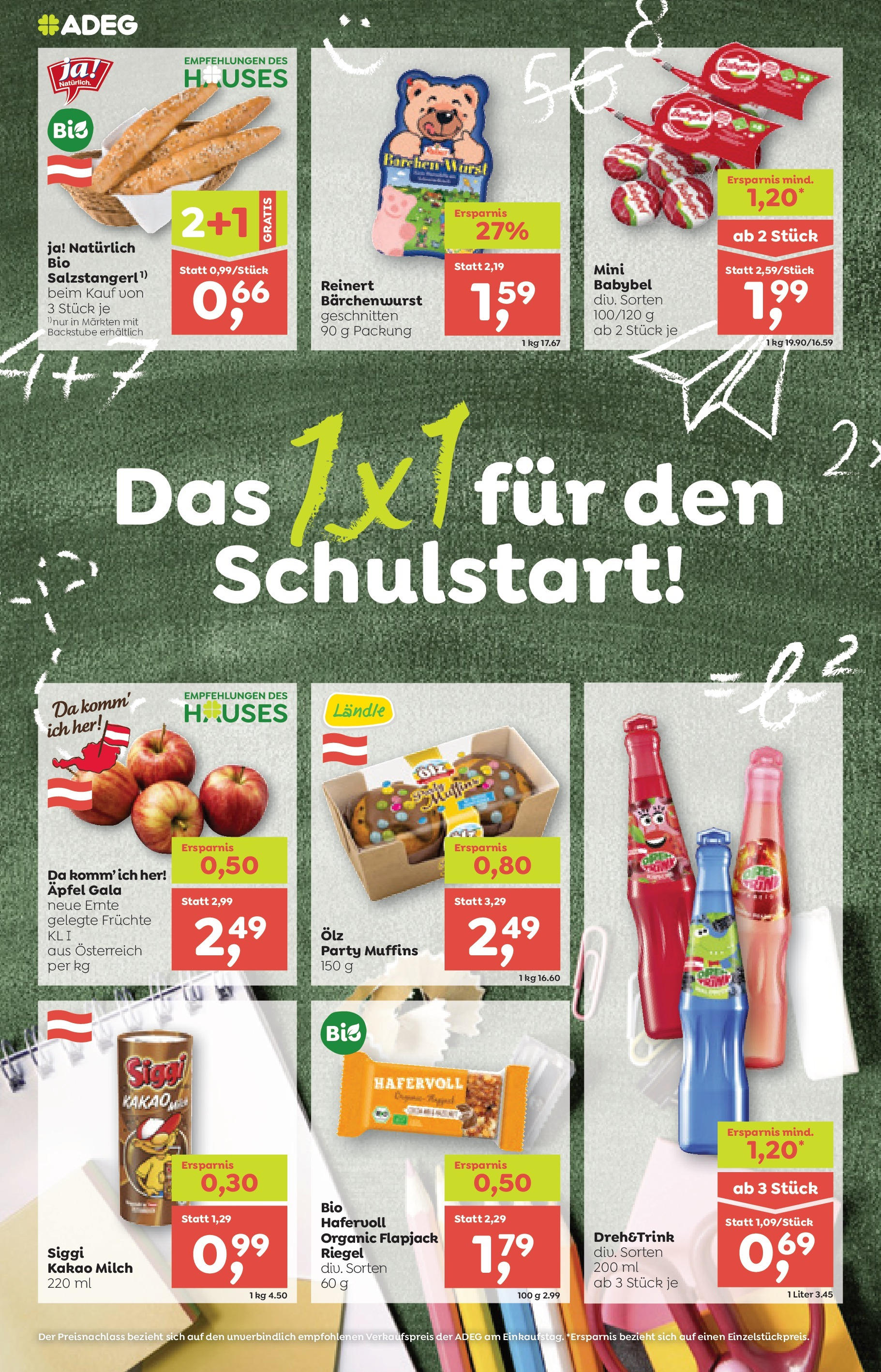 ADEG Wolfurt, Feldkirch, Nenzing von 21.08.2025 - Aktuelle Angebote | Seite: 10 | Produkte: Wurst, Milch, Äpfel